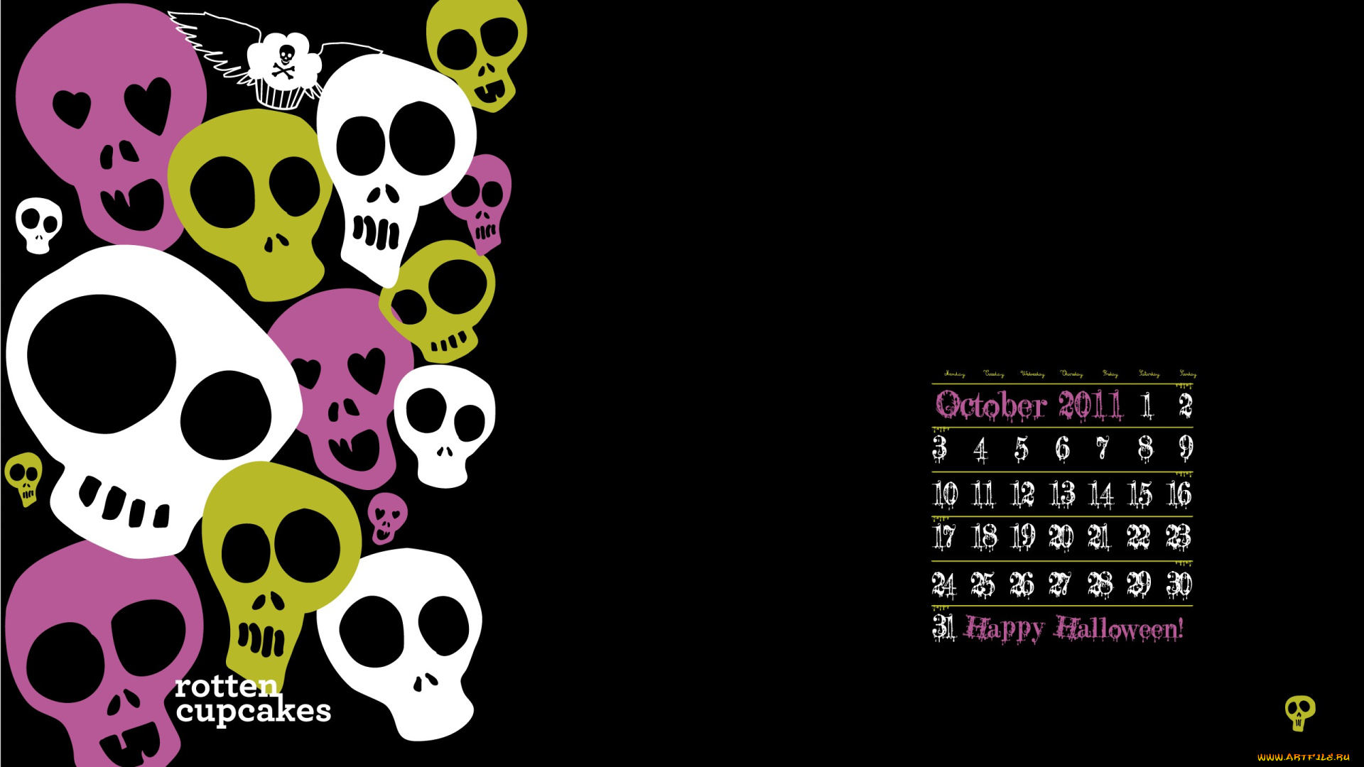 календари, праздники, салюты, черепа, черный
