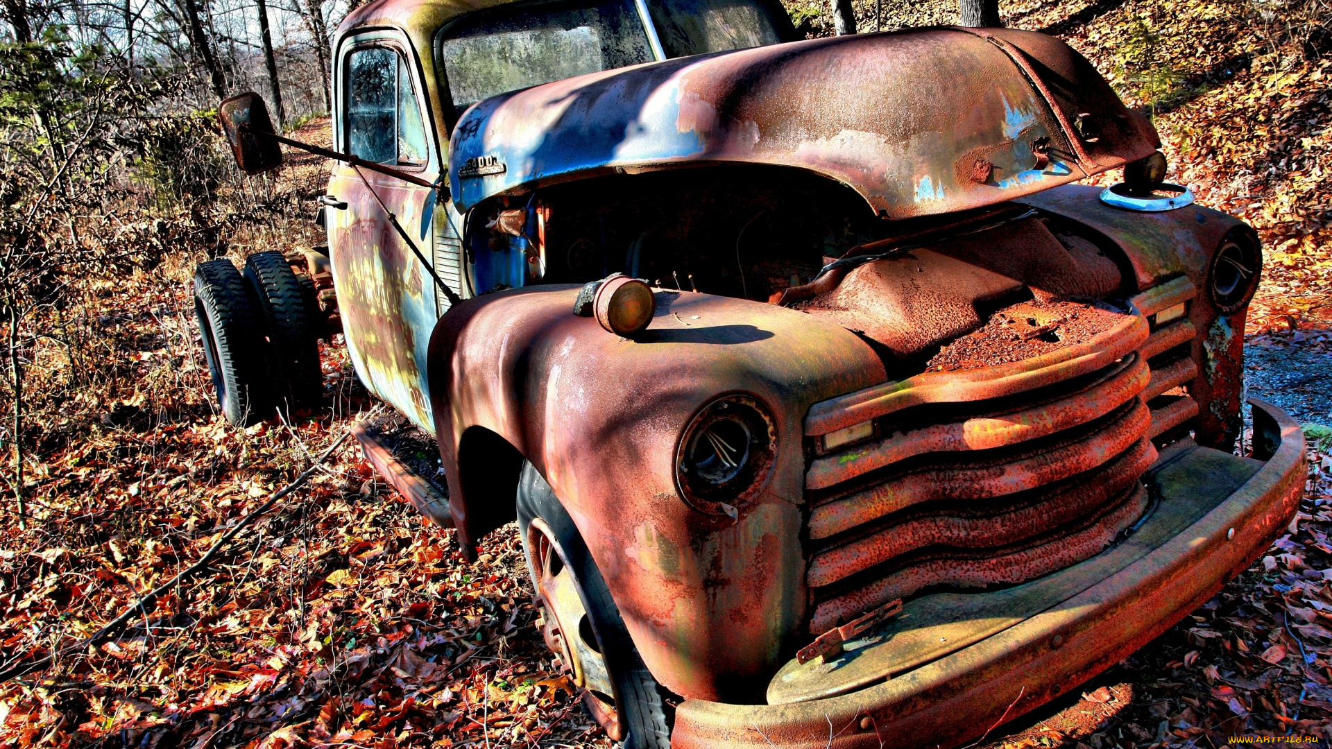 разное, развалины, руины, металлолом, старый, ржавчина, автомобиль