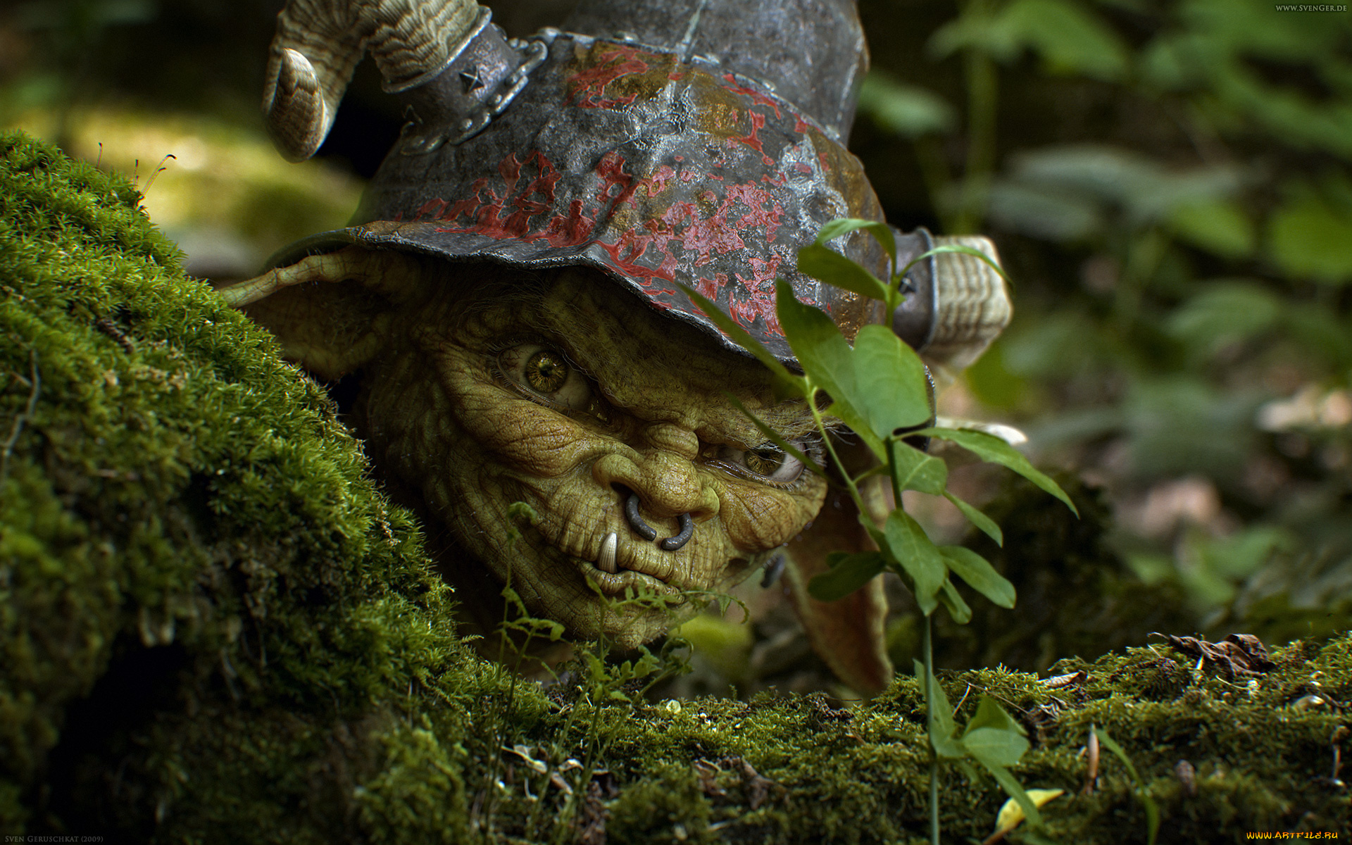 разное, игрушки, рога, каска, леший