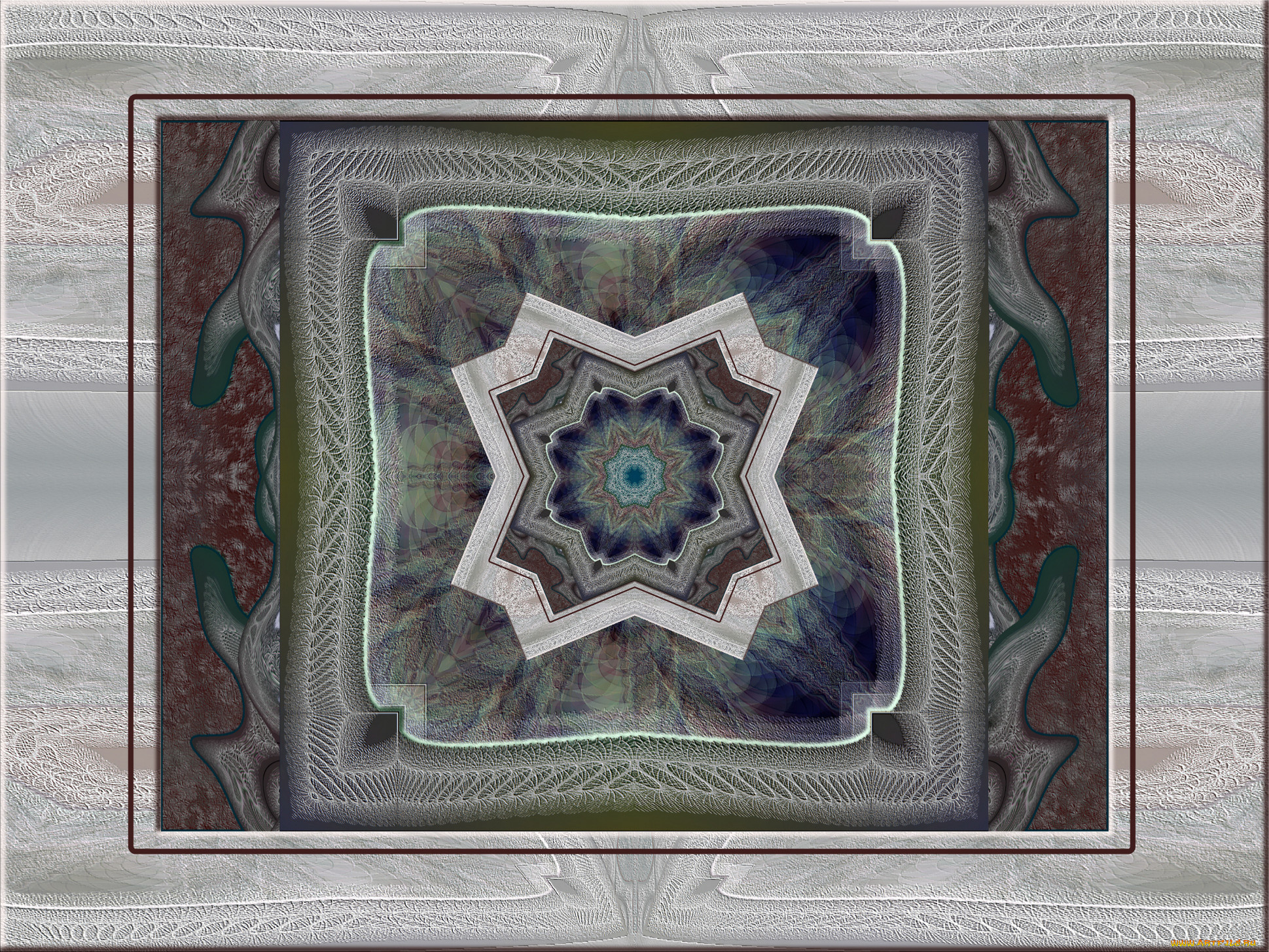 3д, графика, fractal, фракталы, серый, абстракция