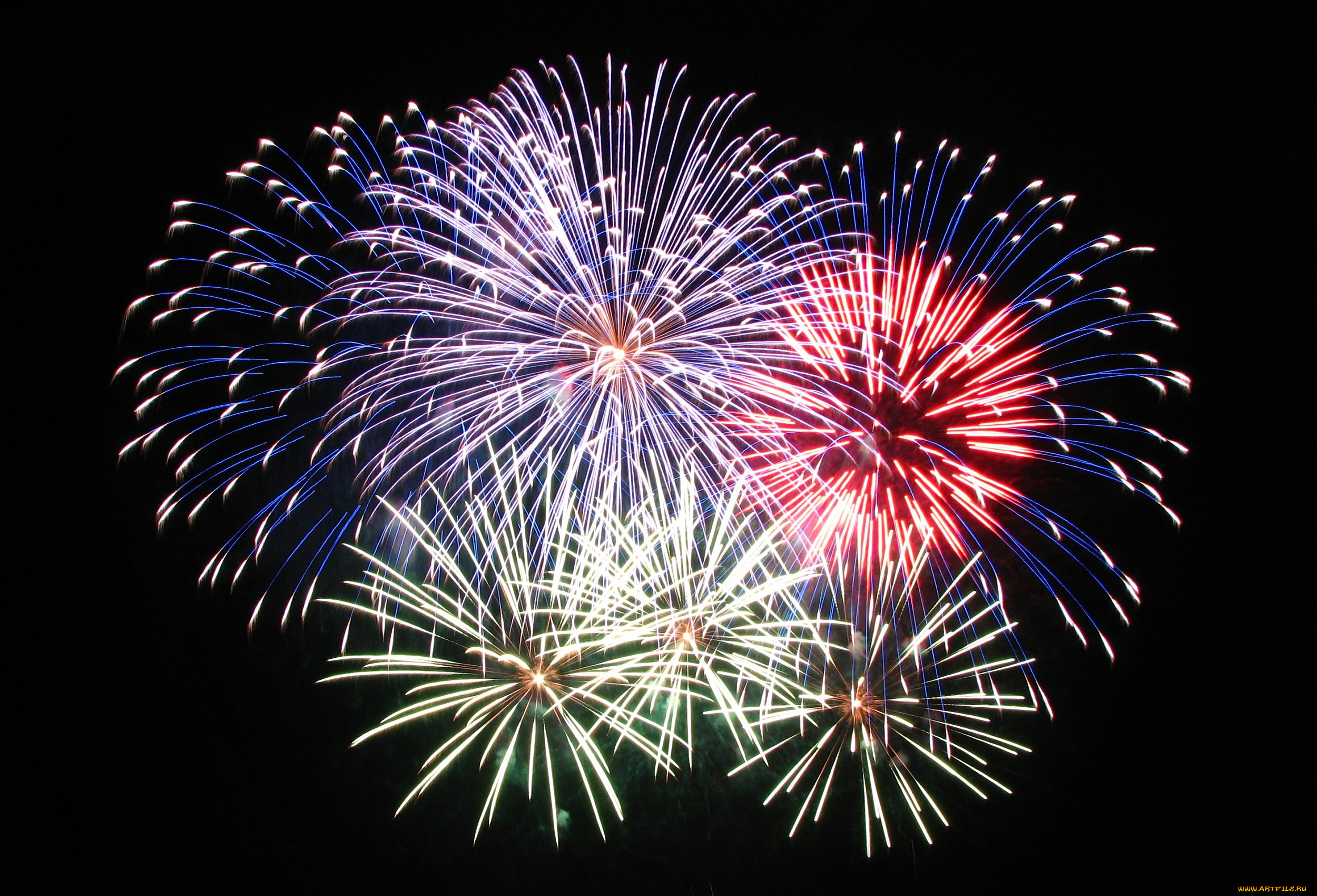 разное, салюты, фейерверки, праздник, яркий