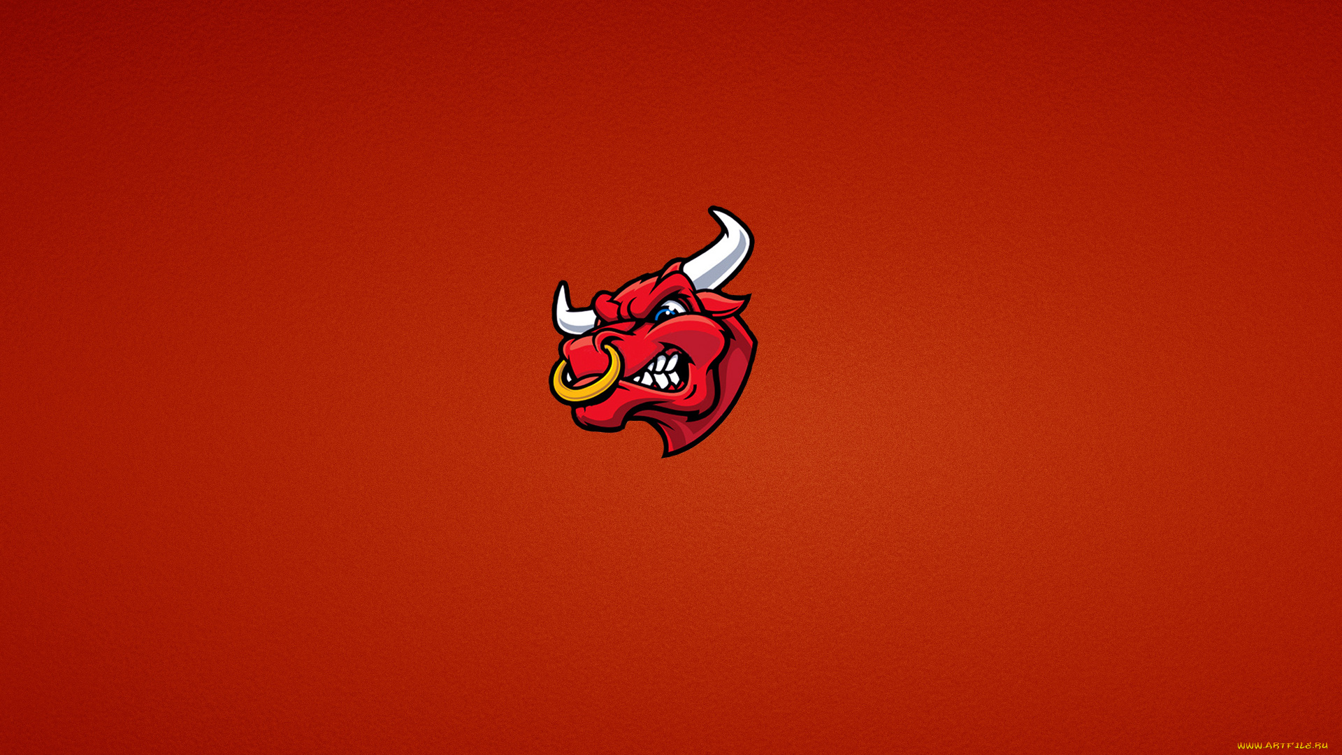 бык, векторная, графика, красный, bull