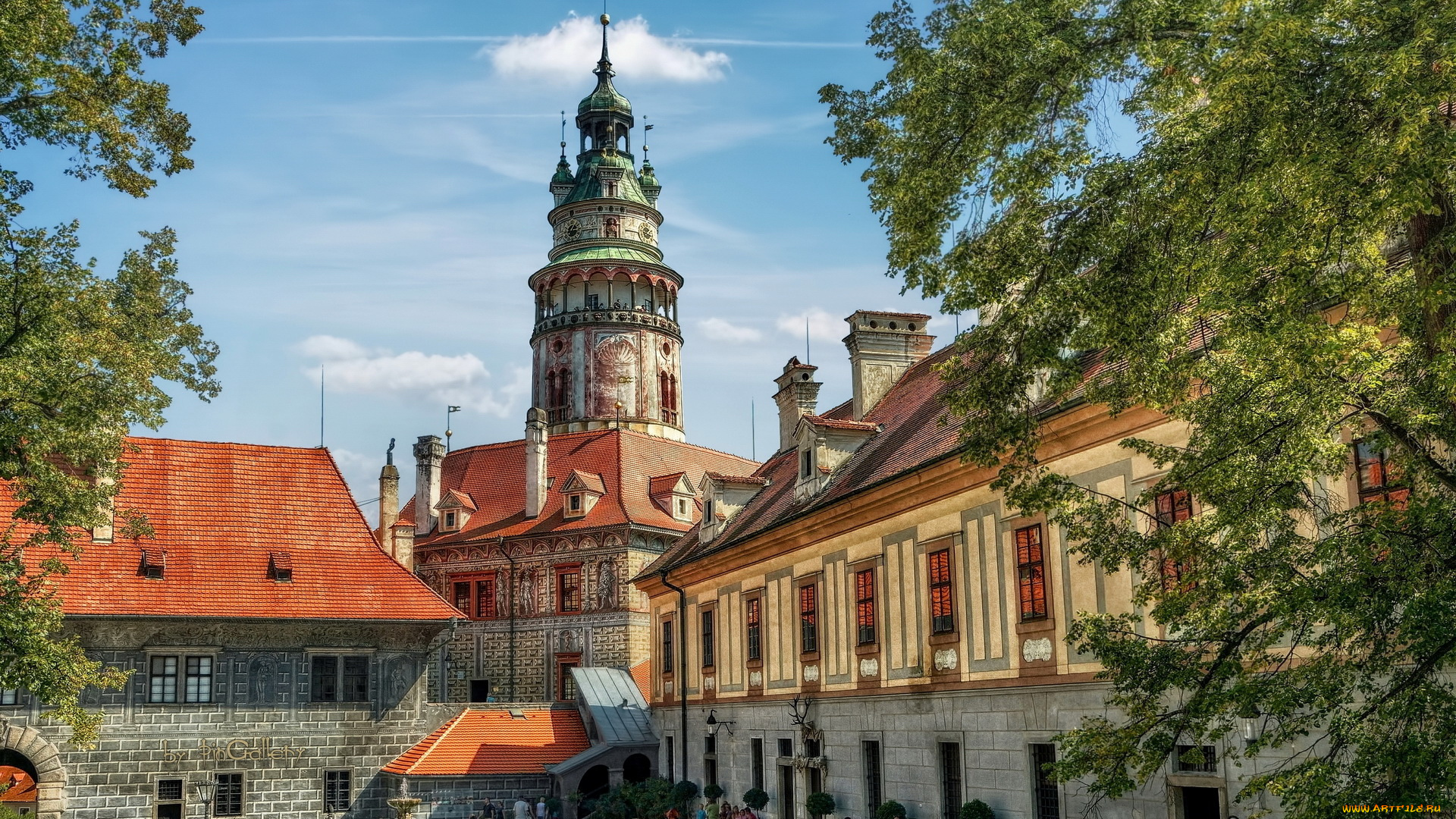 города, здания, дома, облака