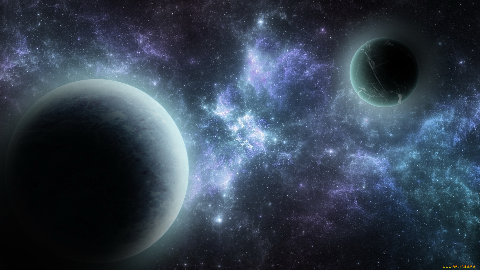 космос, арт, планеты