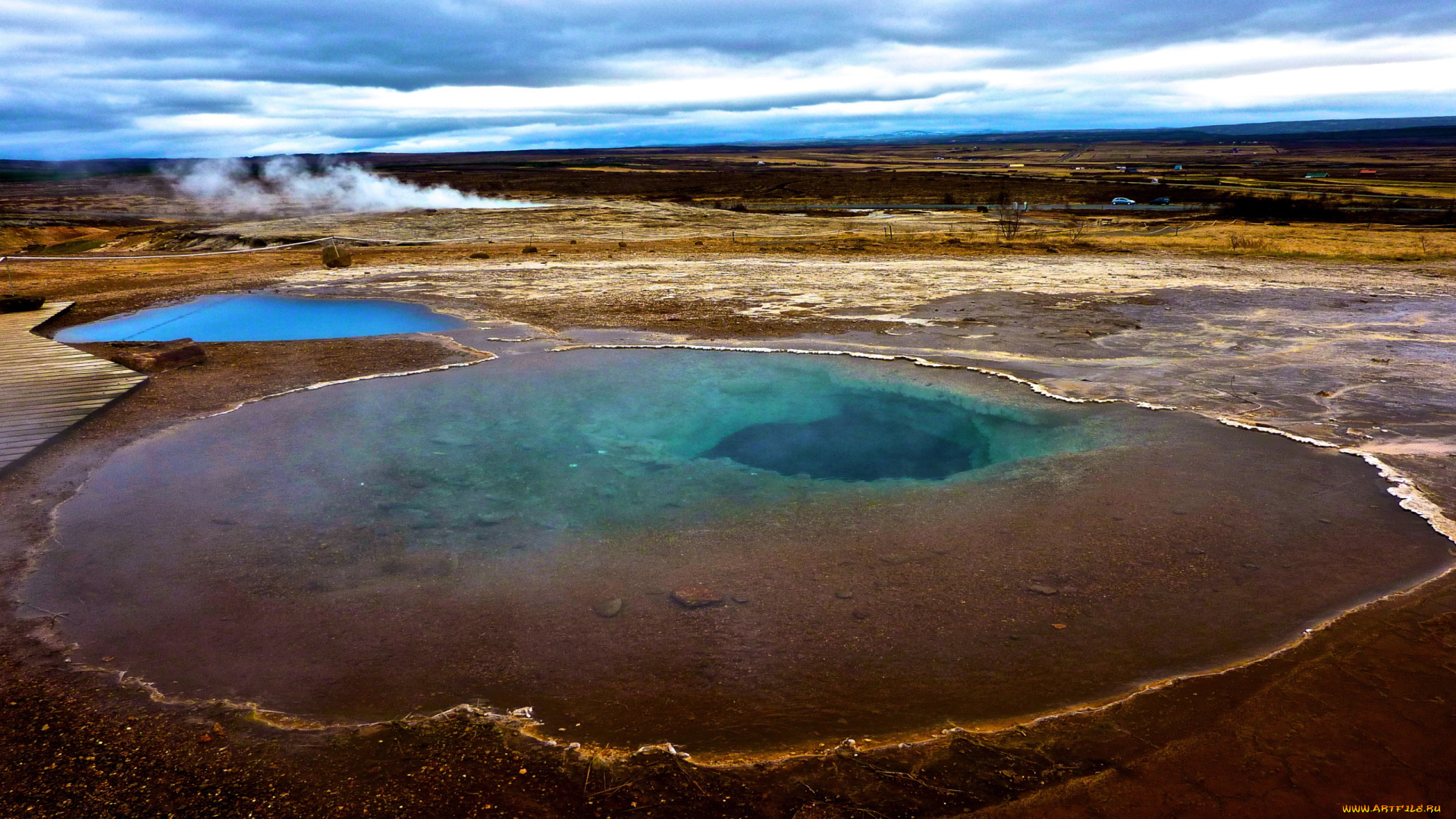 природа, реки, озера, кратеры, долина, термальные, испарения