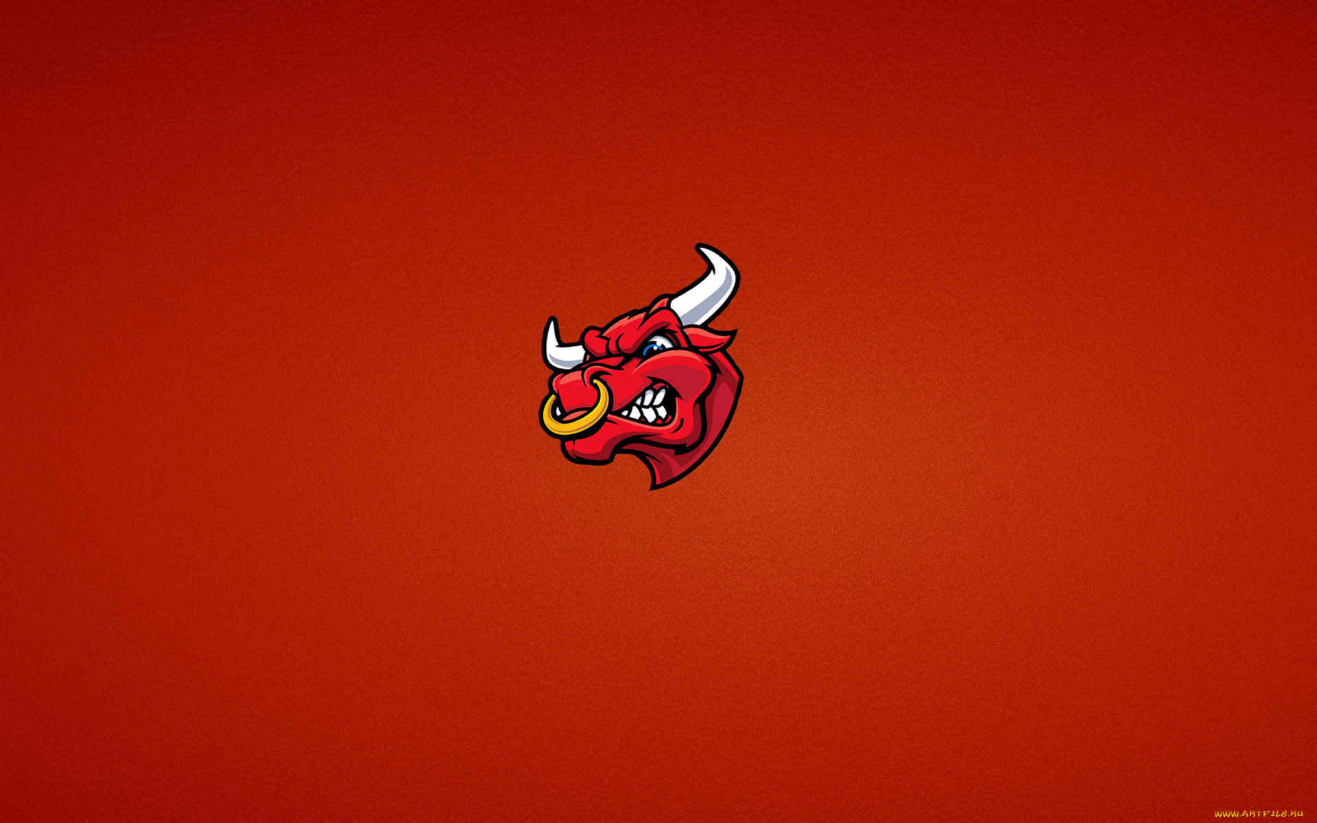 бык, векторная, графика, красный, bull