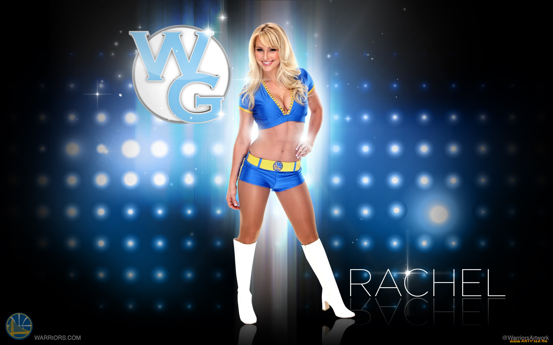 спорт, группы, поддержки, синий, фон, улыбка, днвушка