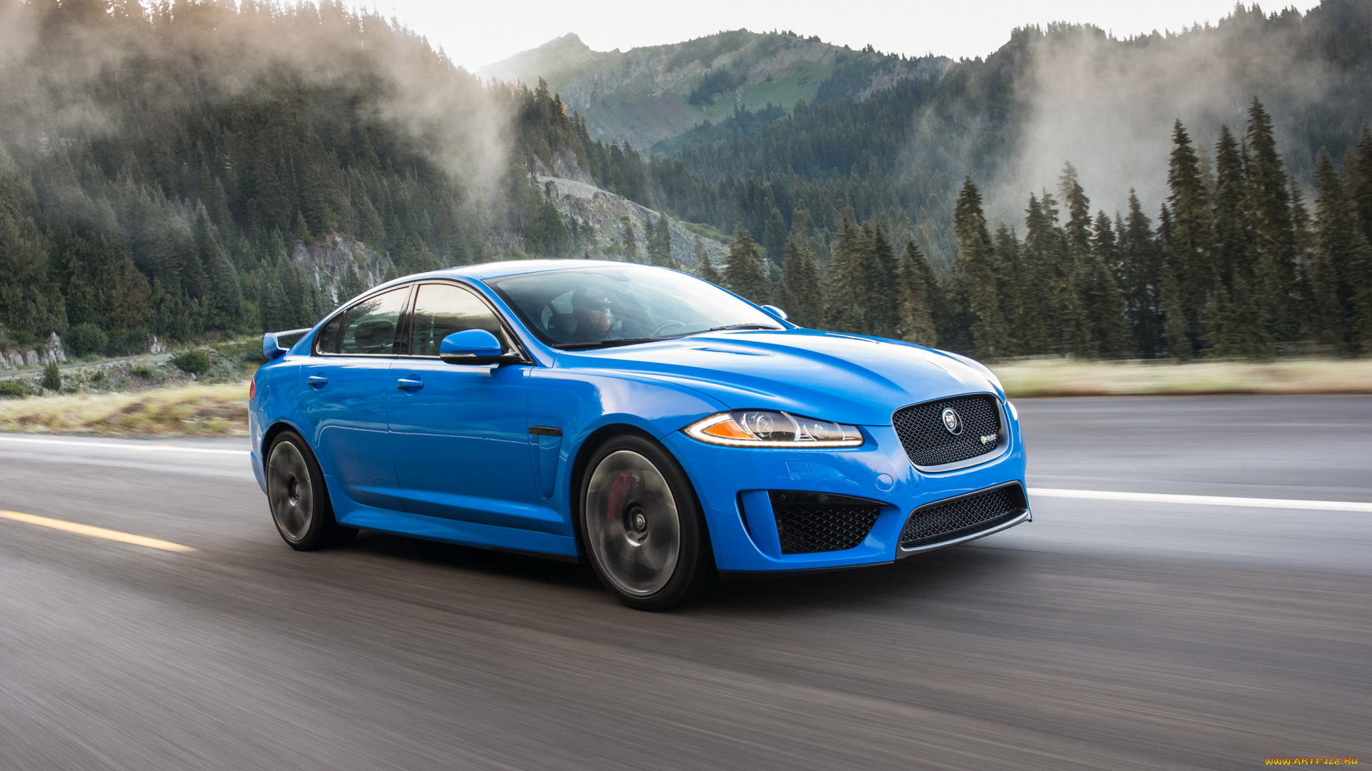 2014, jaguar, xfr, автомобили, дорога, xfr-s, лес