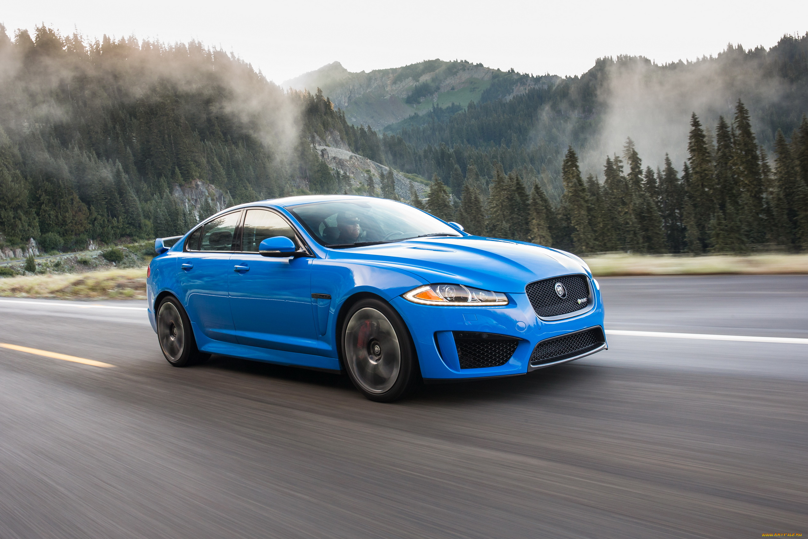 2014, jaguar, xfr, автомобили, дорога, xfr-s, лес