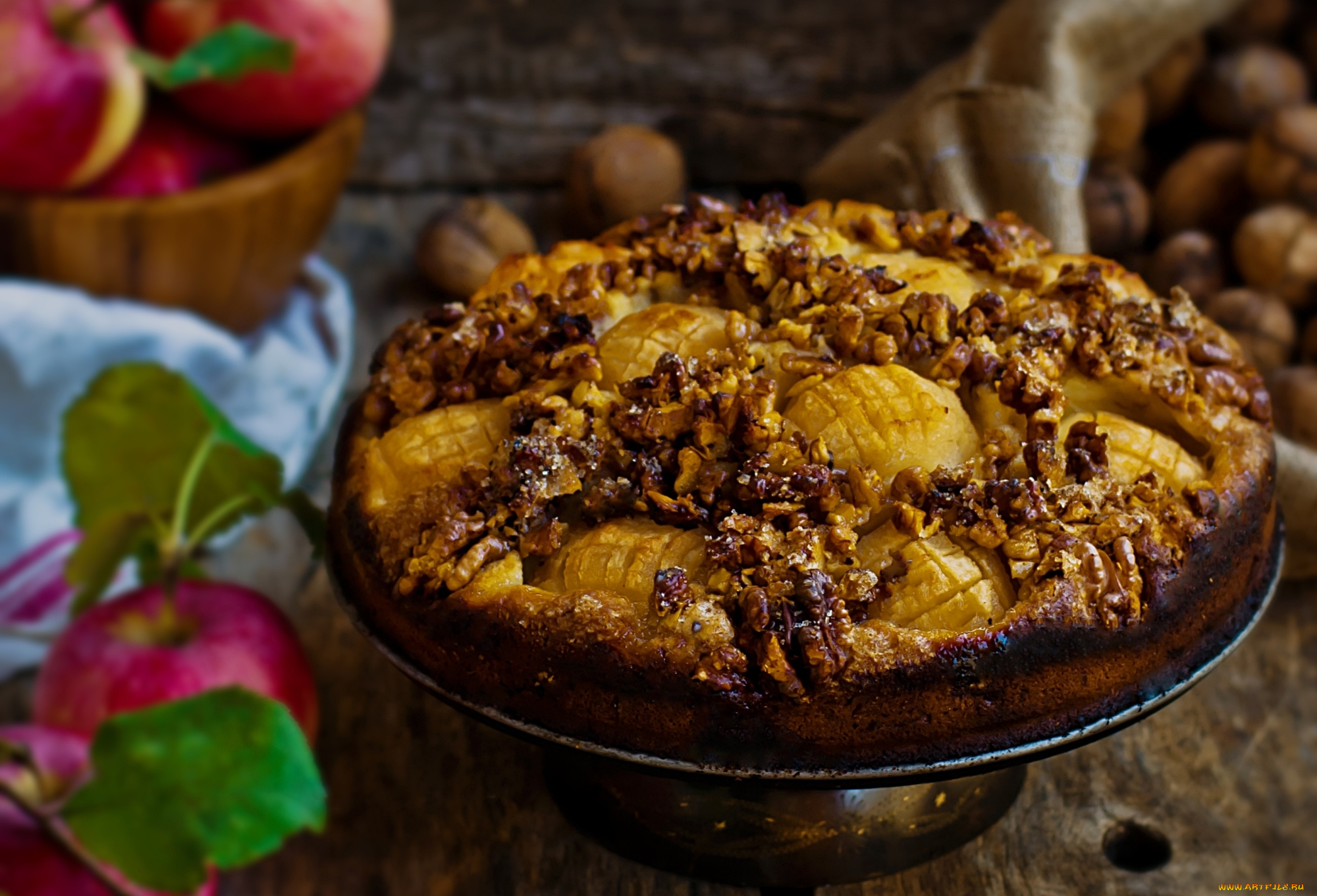 еда, пироги, пирог, выпечка, яблоки