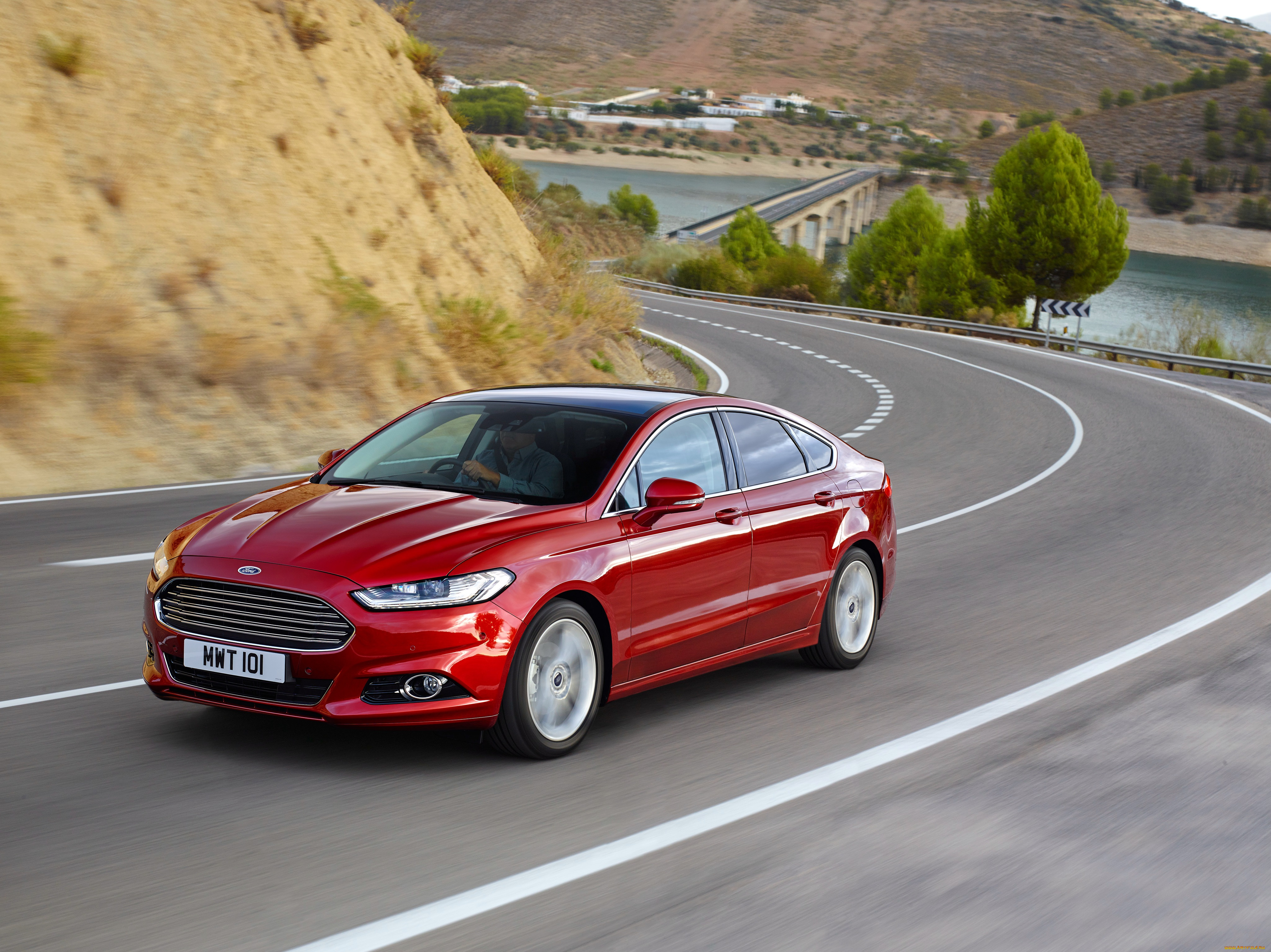 автомобили, ford, красный, 2014г, uk-spec, hatchback, mondeo
