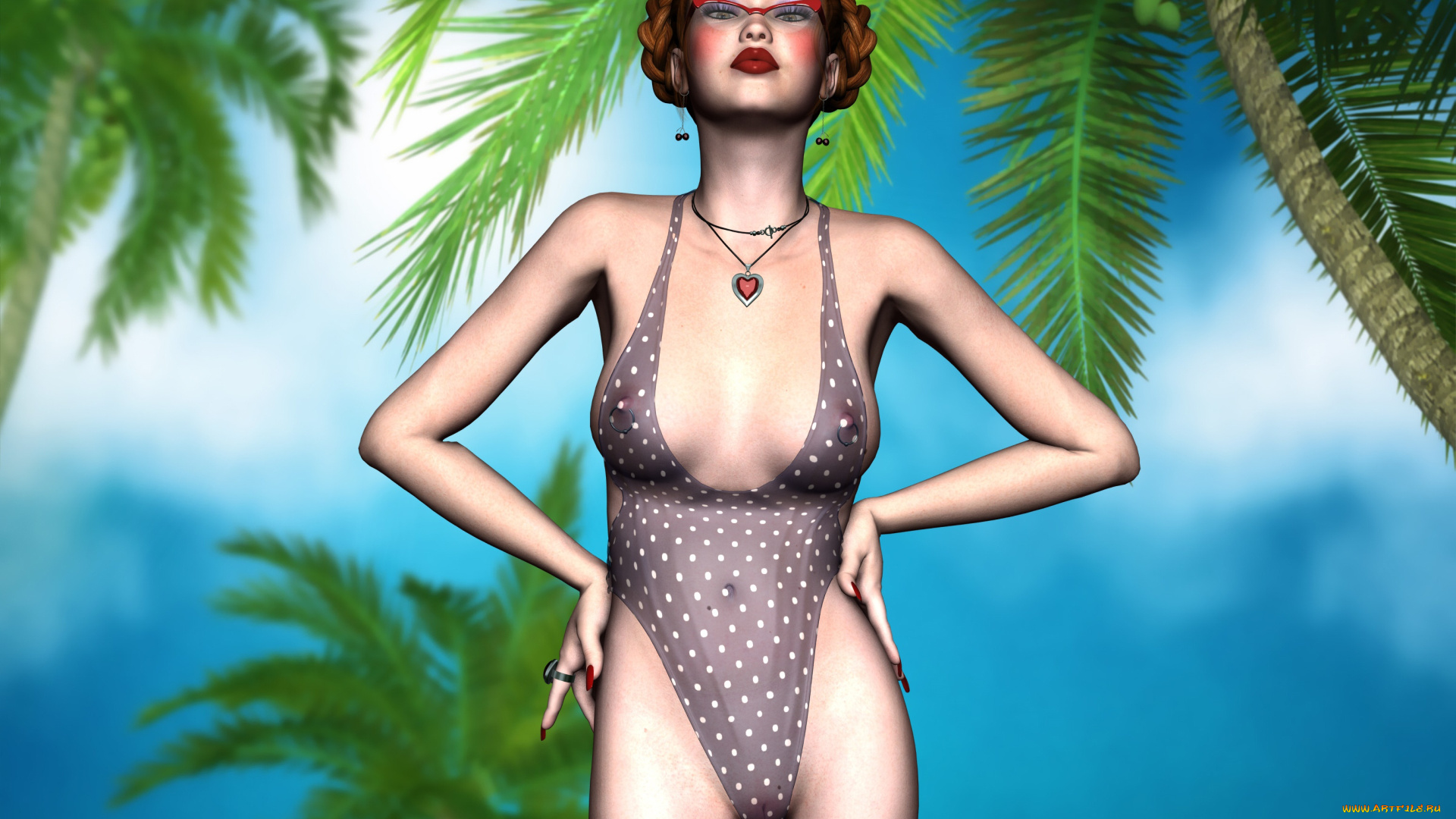 3д, графика, люди, , people, фон, взгляд, девушка