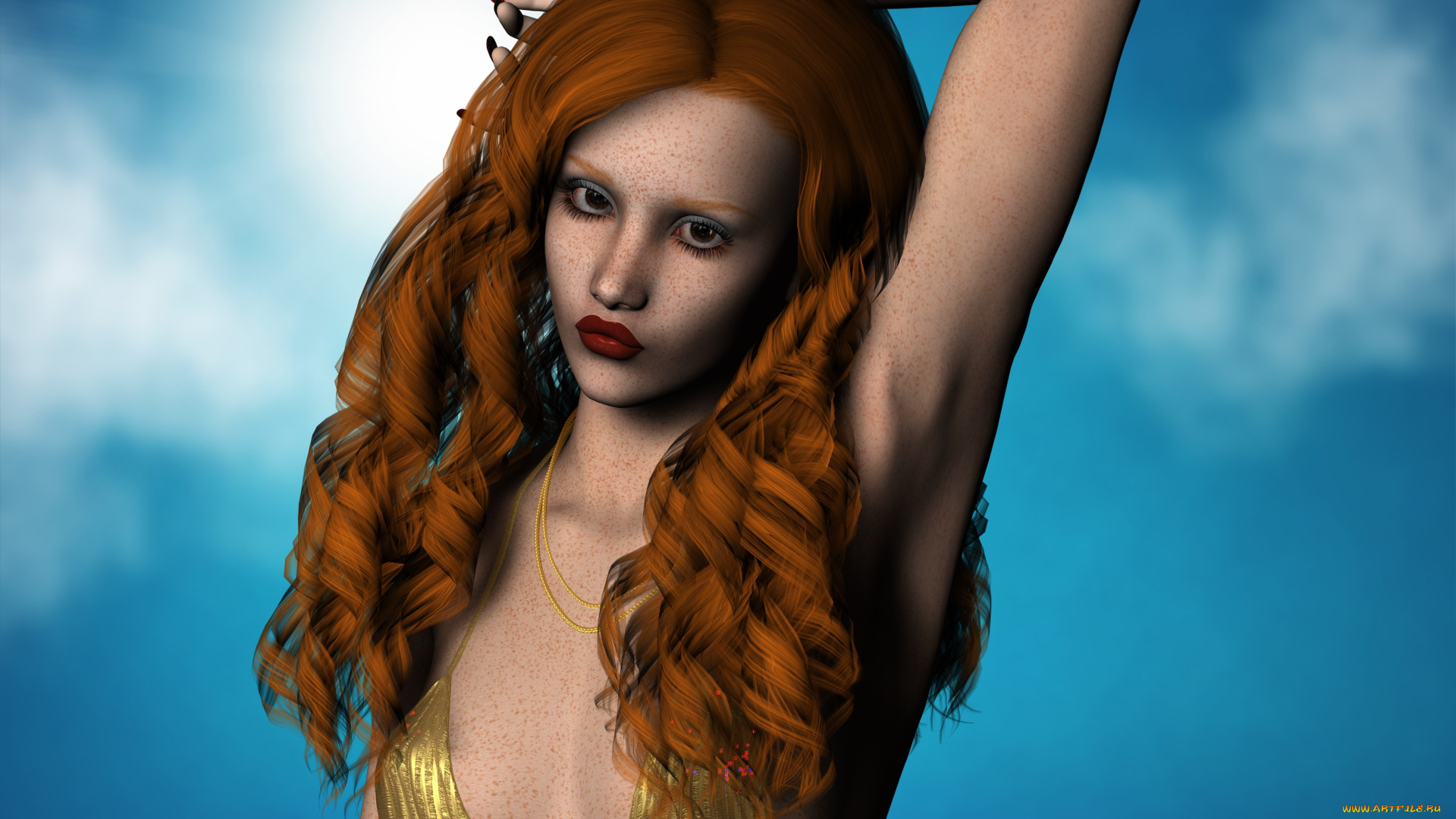 3д, графика, люди, , people, фон, взгляд, девушка