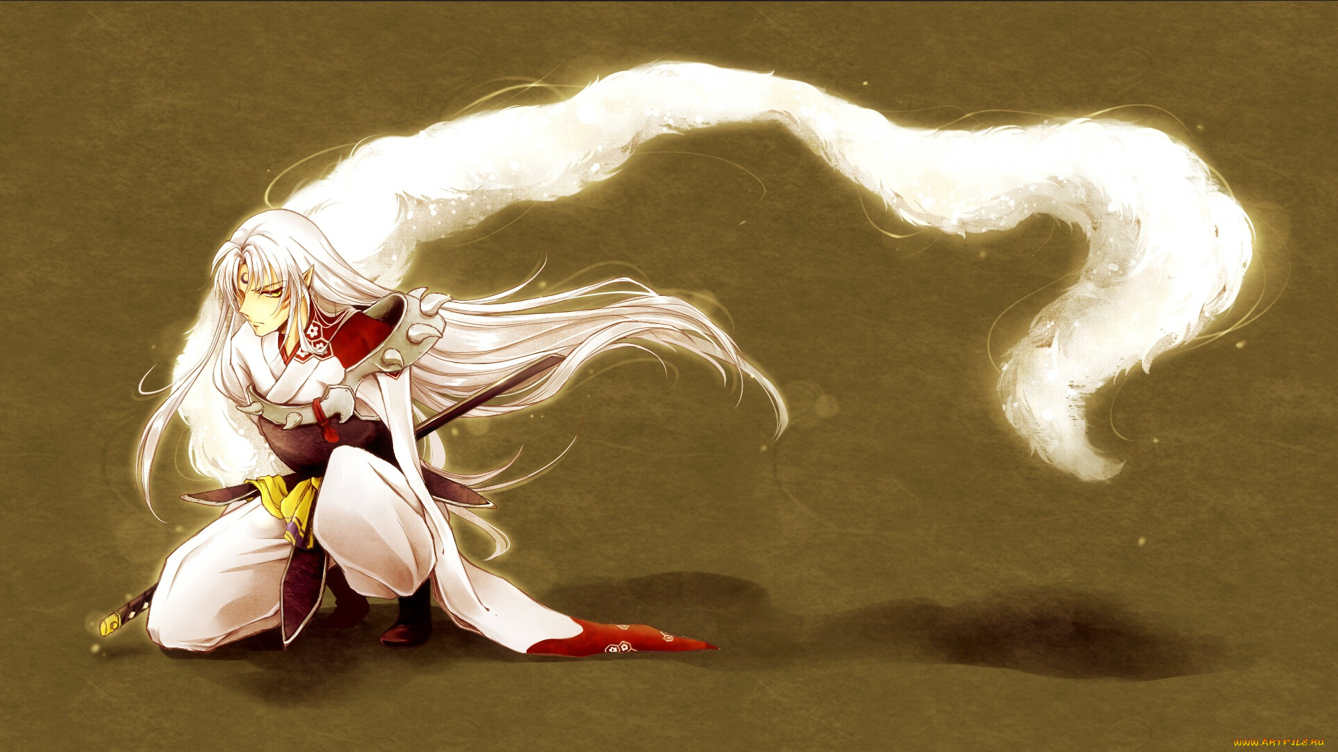 аниме, inuyasha, демон, sesshomaru, арт
