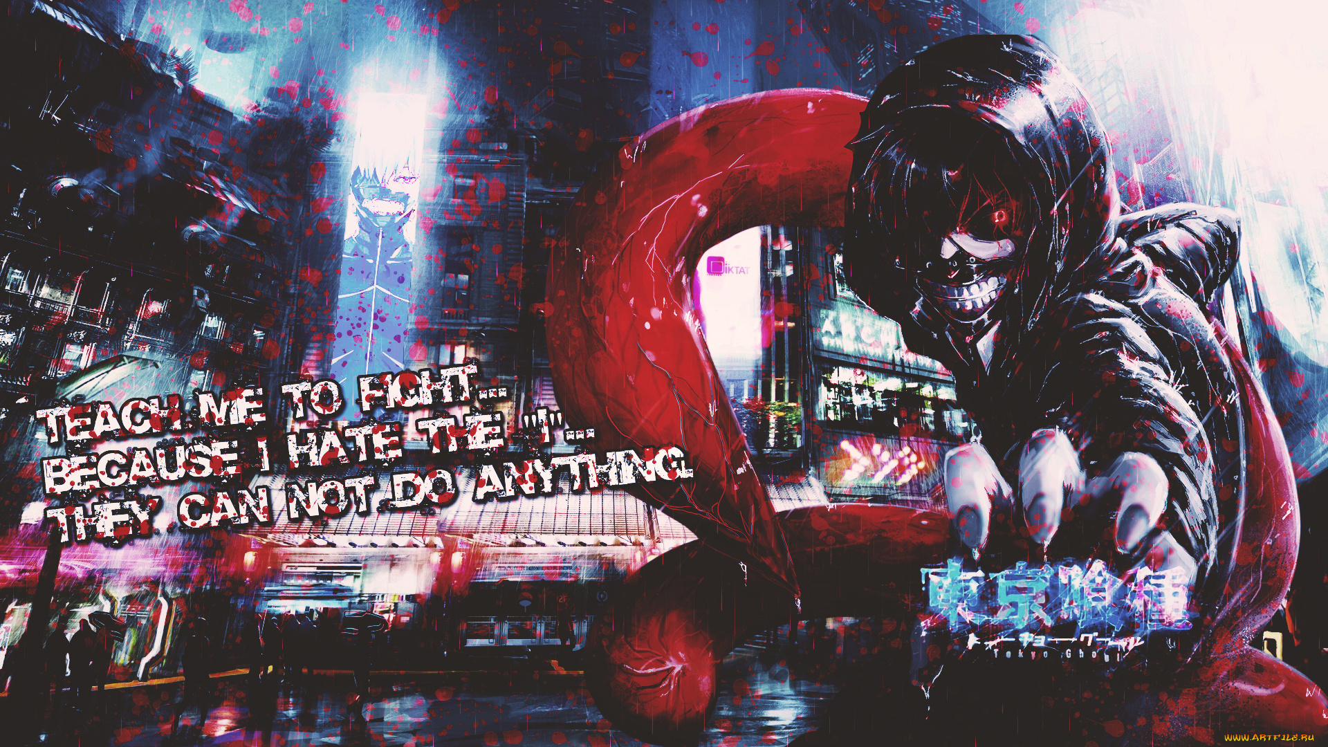 аниме, tokyo, ghoul, канеки, кен, абстракция, dinocojv, арт, токийский, гуль