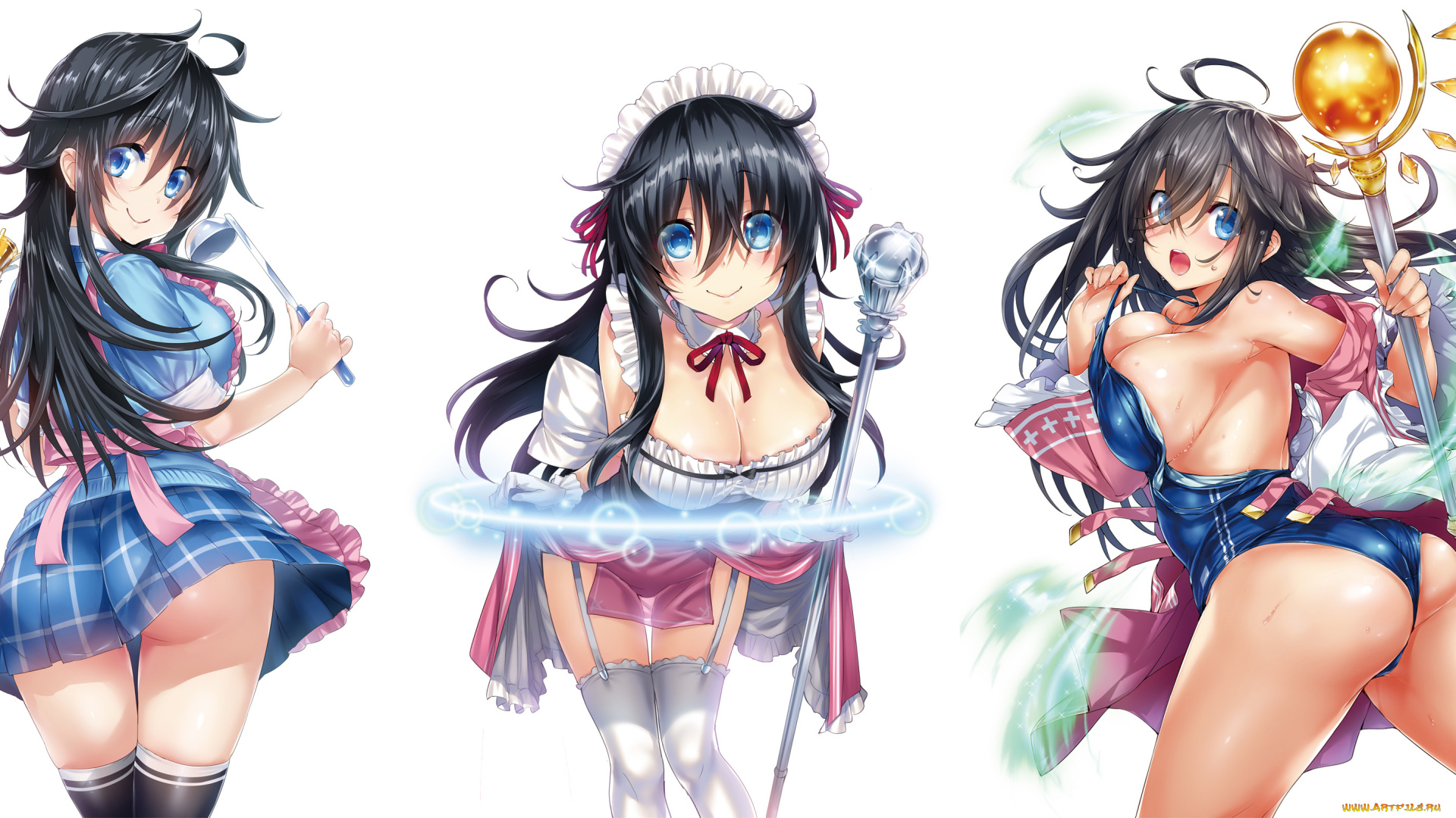 аниме, unknown, , другое, грудь, фон, взгляд, девушки