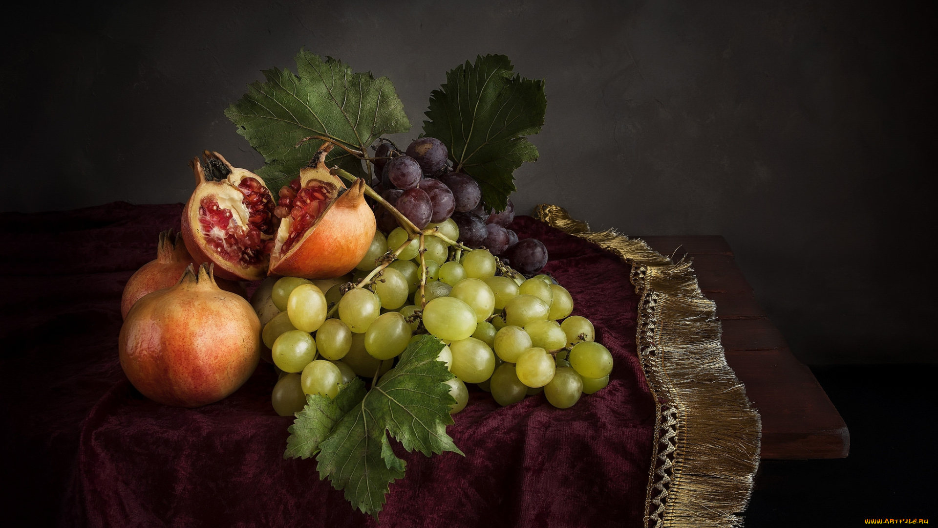 еда, фрукты, , ягоды, гранаты, виноград