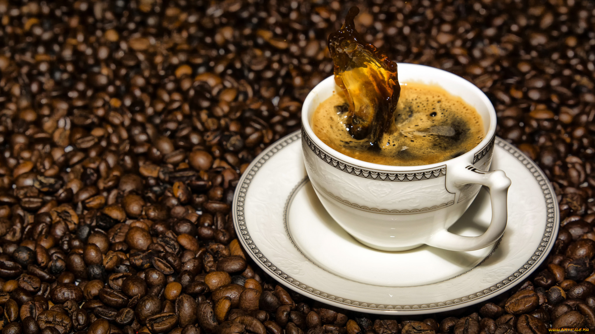 еда, кофе, , кофейные, зёрна, чашка, зерна