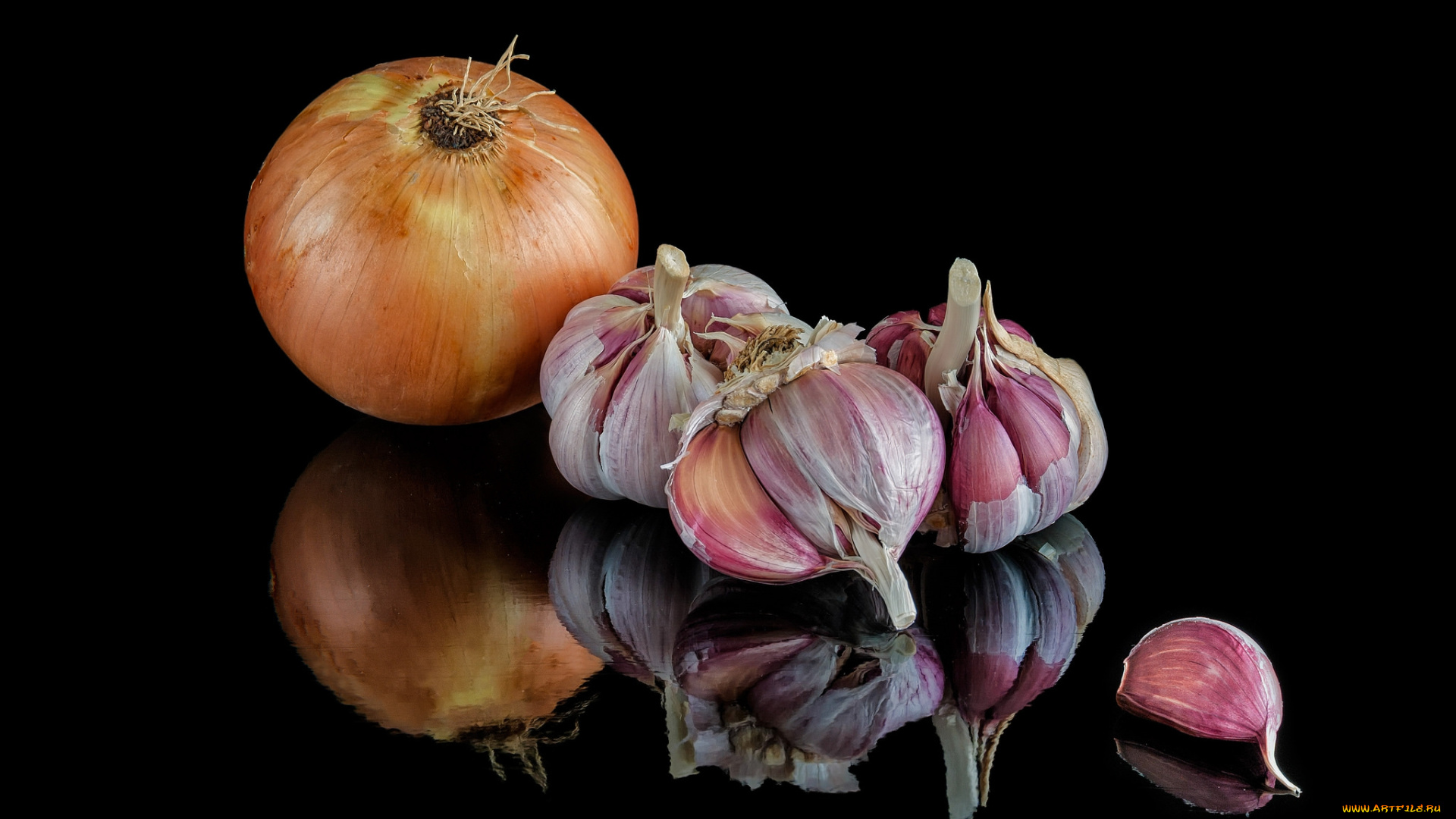 еда, овощи, лук, чеснок