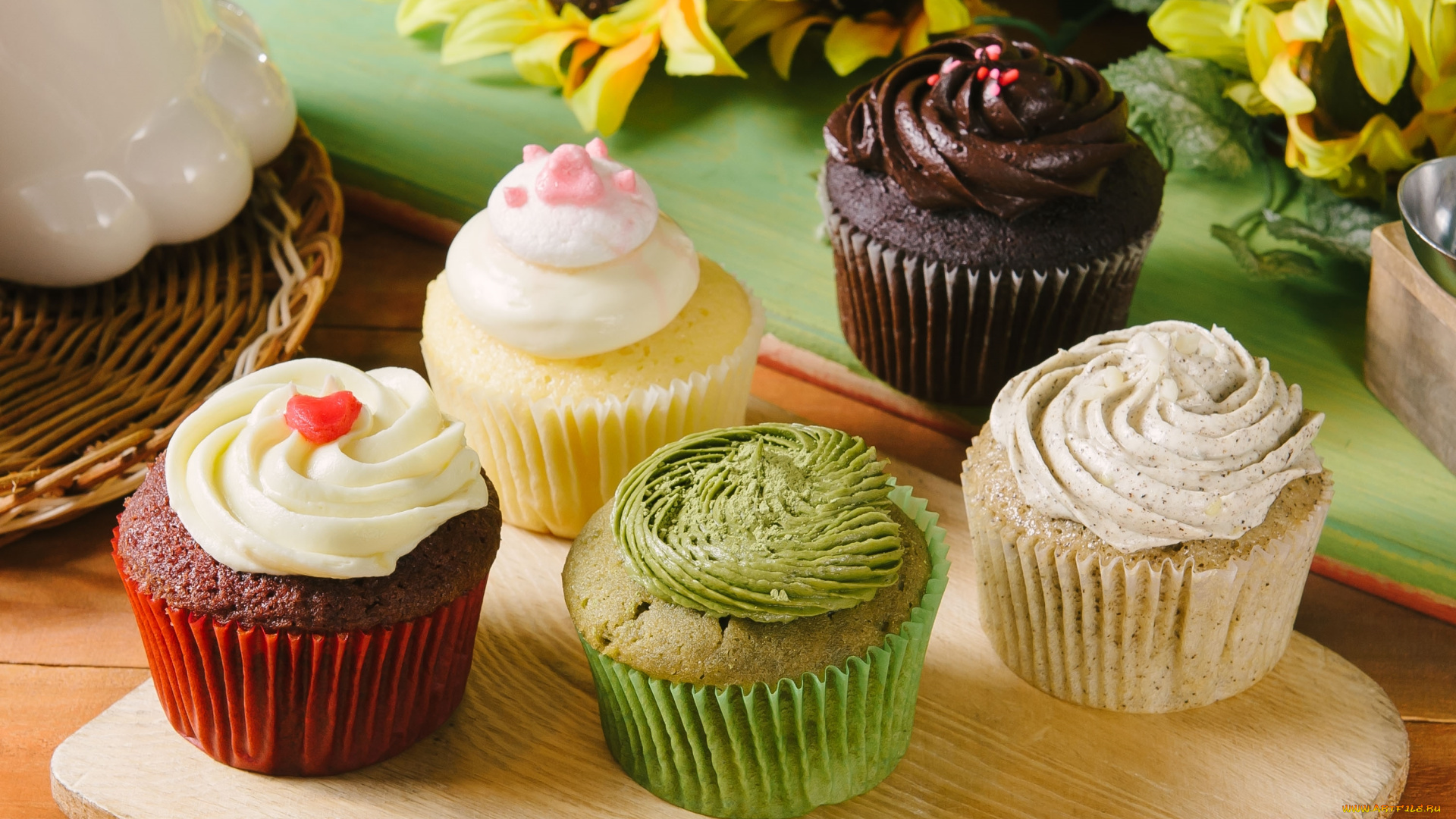 еда, пирожные, , кексы, , печенье, десерт, крем, маффины