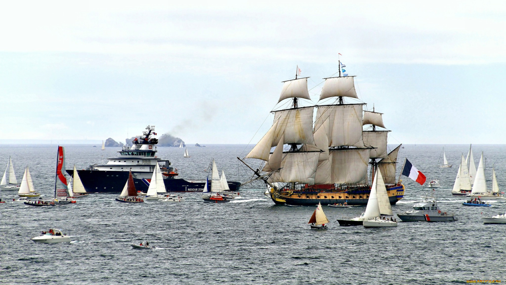 корабли, разные, вместе, регата
