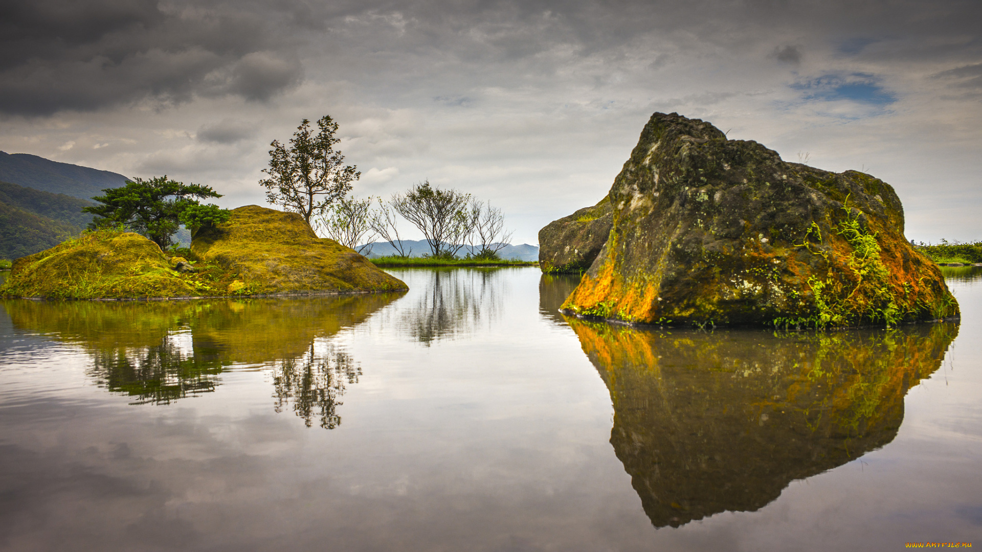 природа, реки, озера, река, валуны, горы