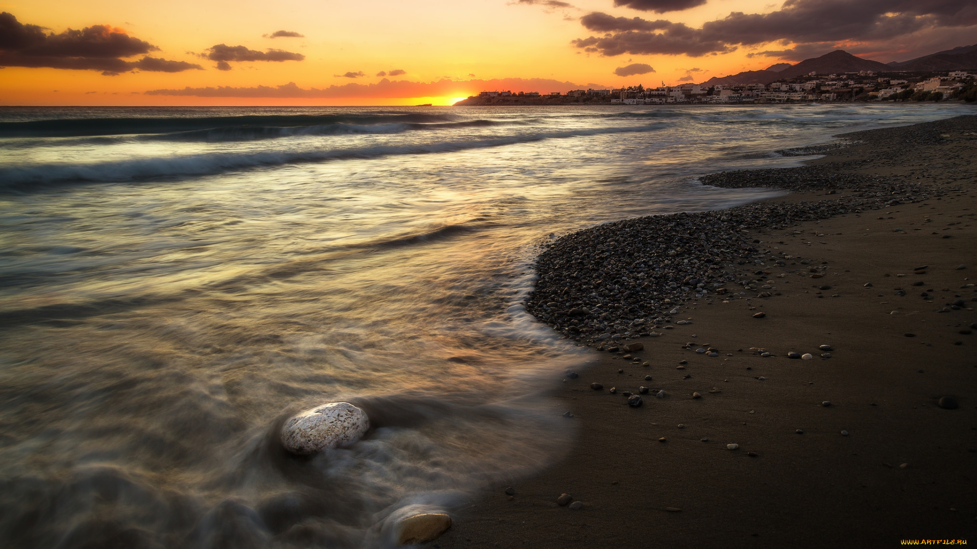 природа, восходы, закаты, пляж, океан