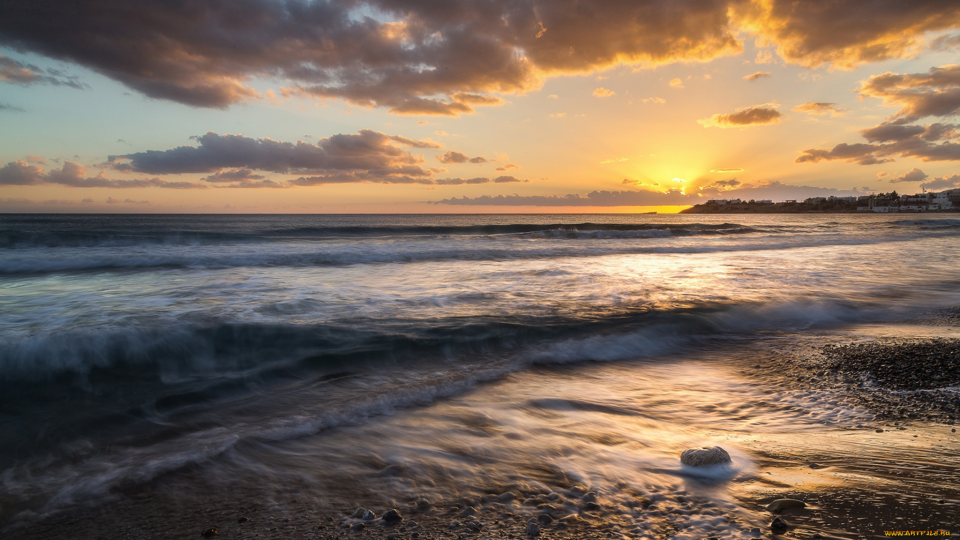 природа, восходы, закаты, пляж, океан