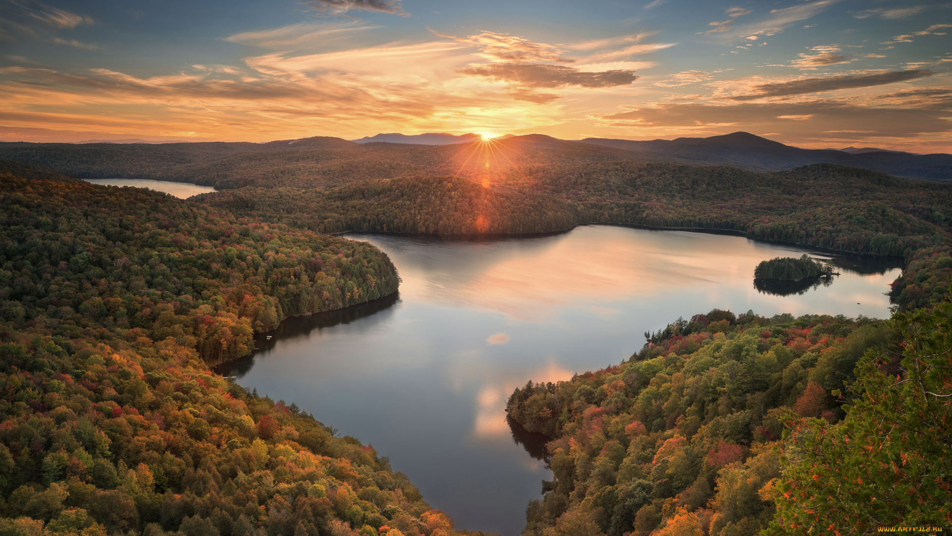 природа, восходы, закаты, рассвет, простор, осень