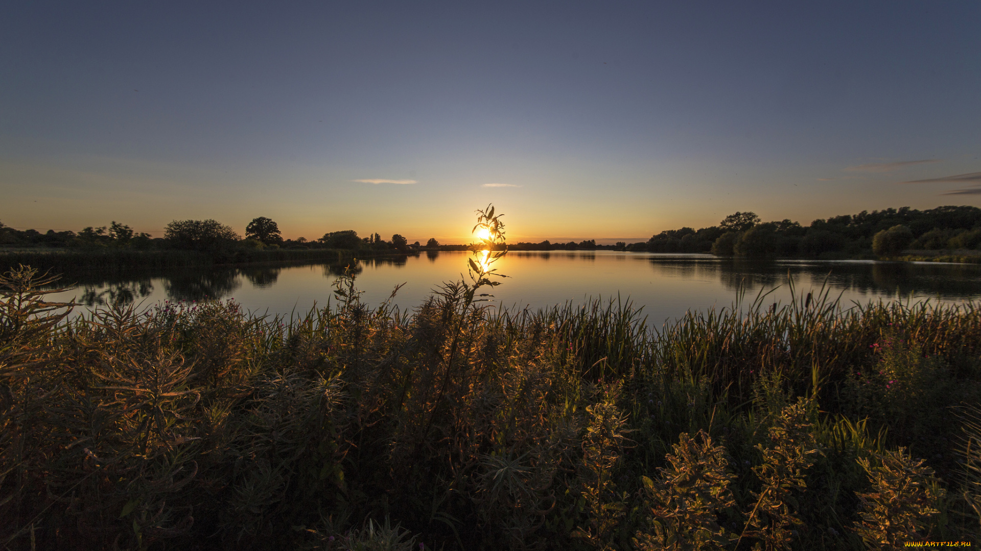природа, восходы, закаты, река, закат