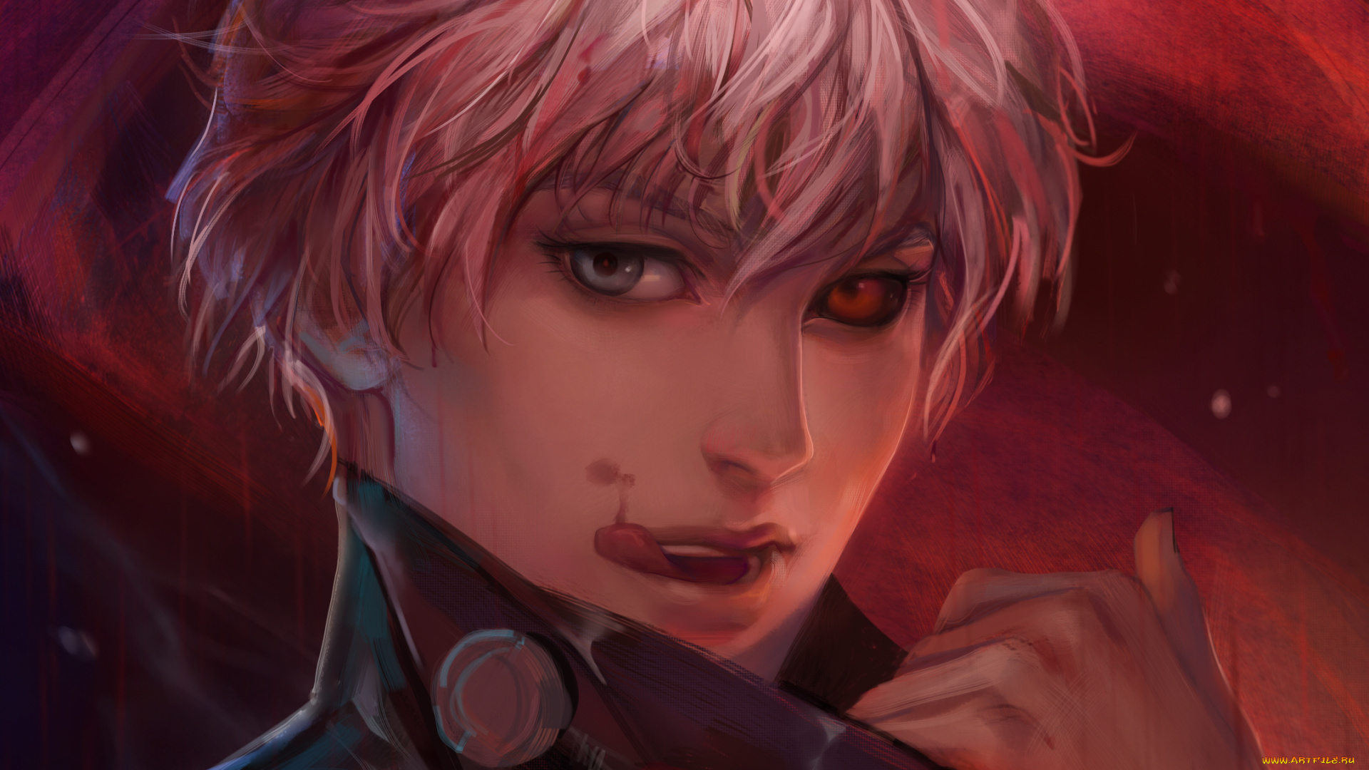 разное, арты, арт, токийский, гуль, парень, маска, взгляд