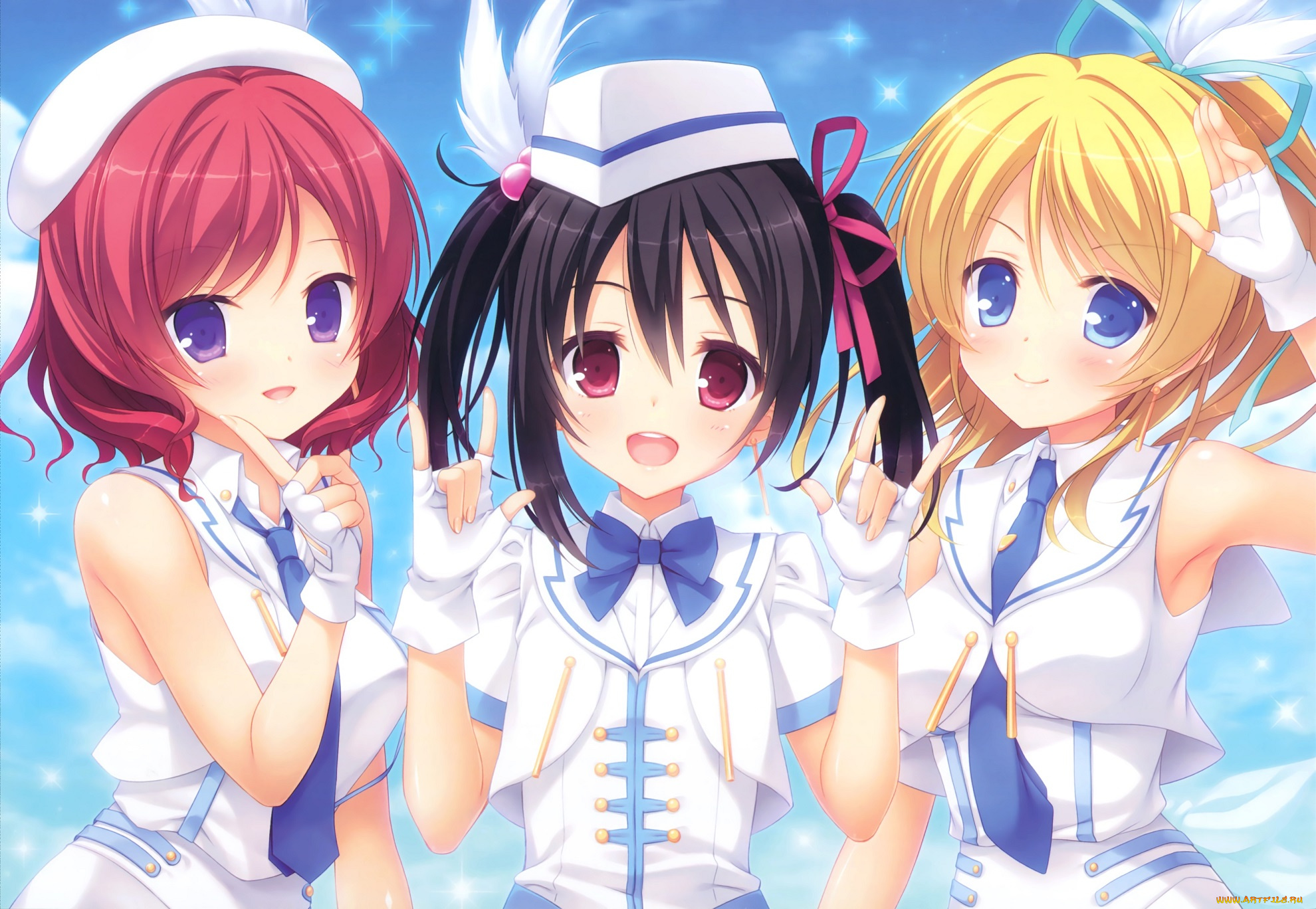 аниме, love, live, , school, idol, project, yazawa, nico, nishikino, maki, ayase, eri, love, live, school, idol, project, девочки, арт, muririn, hazumi, rio, takano, yuki