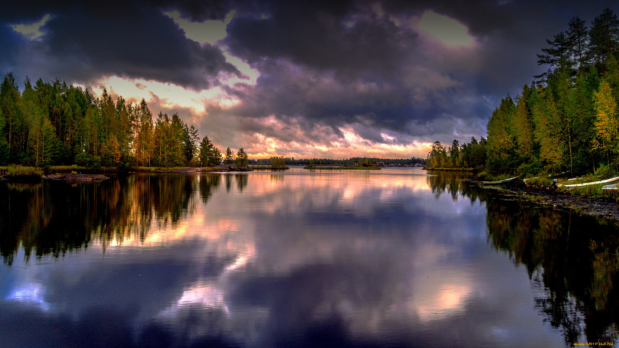 природа, реки, озера, река, лес