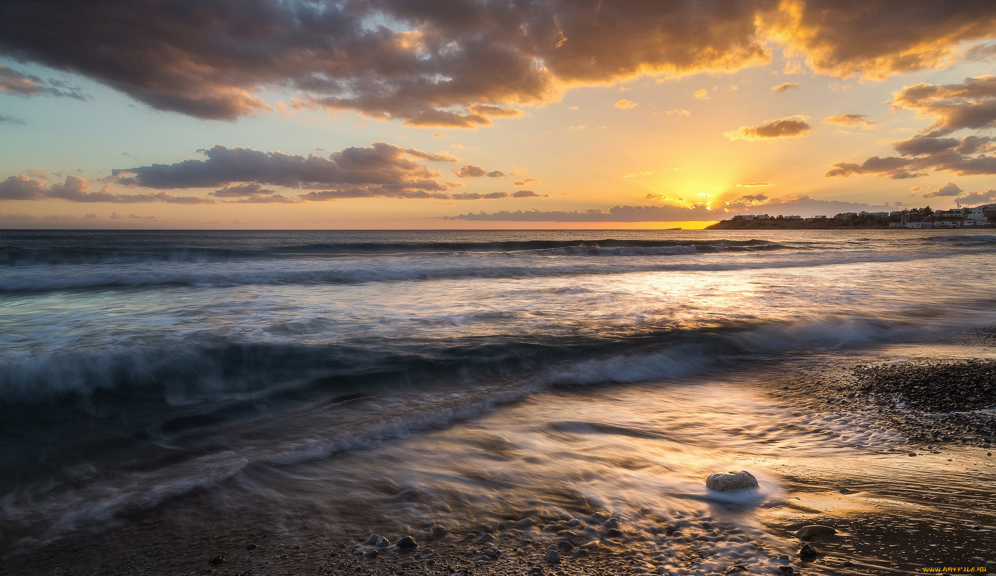 природа, восходы, закаты, пляж, океан