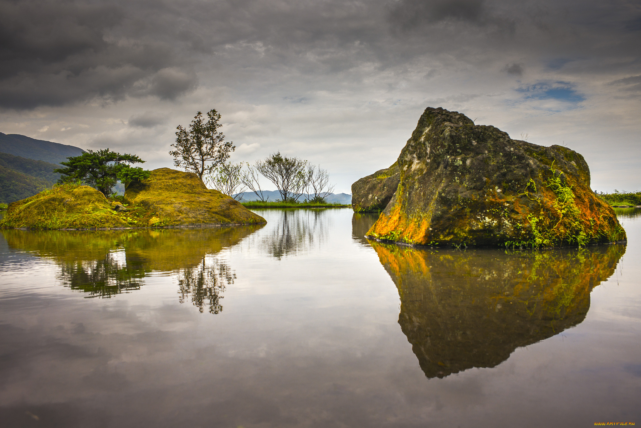 природа, реки, озера, река, валуны, горы
