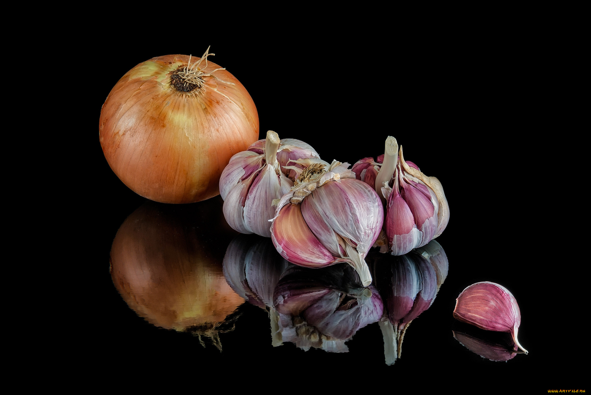 еда, овощи, лук, чеснок