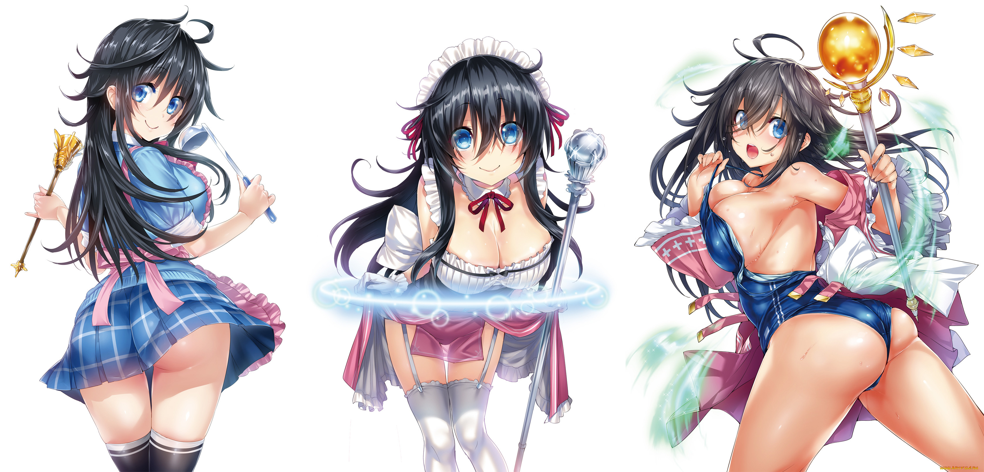 аниме, unknown, , другое, грудь, фон, взгляд, девушки