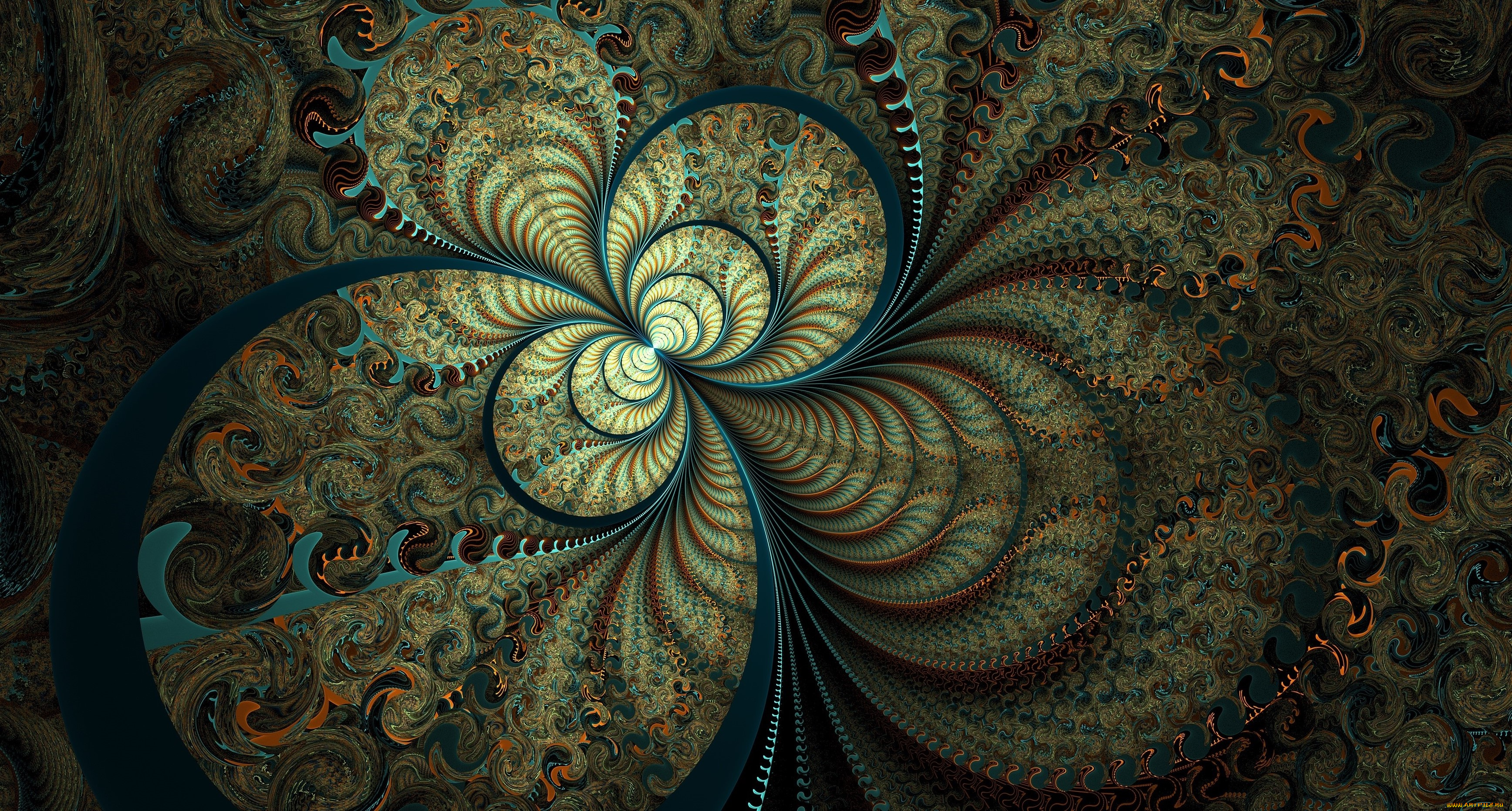3д, графика, фракталы, , fractal, узор, цвета, фон
