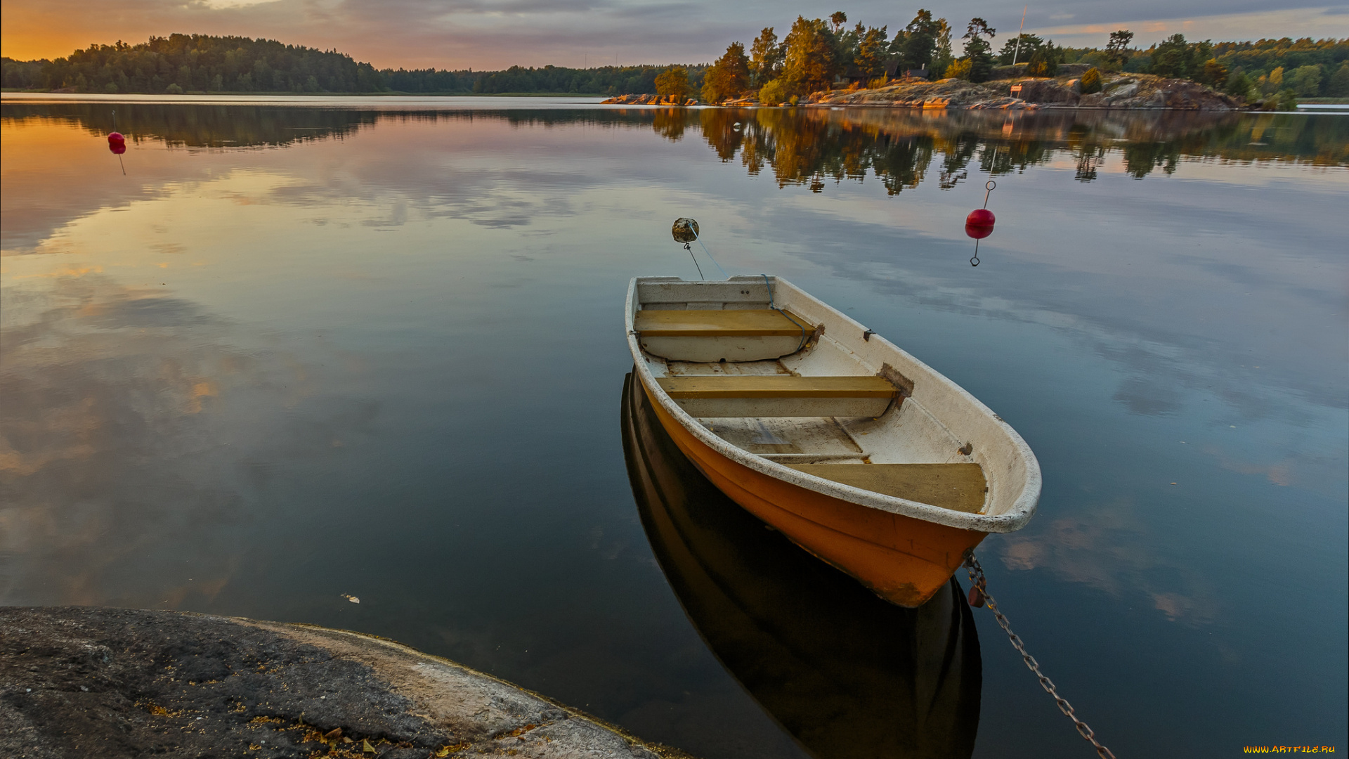 корабли, лодки, , шлюпки, река, лес