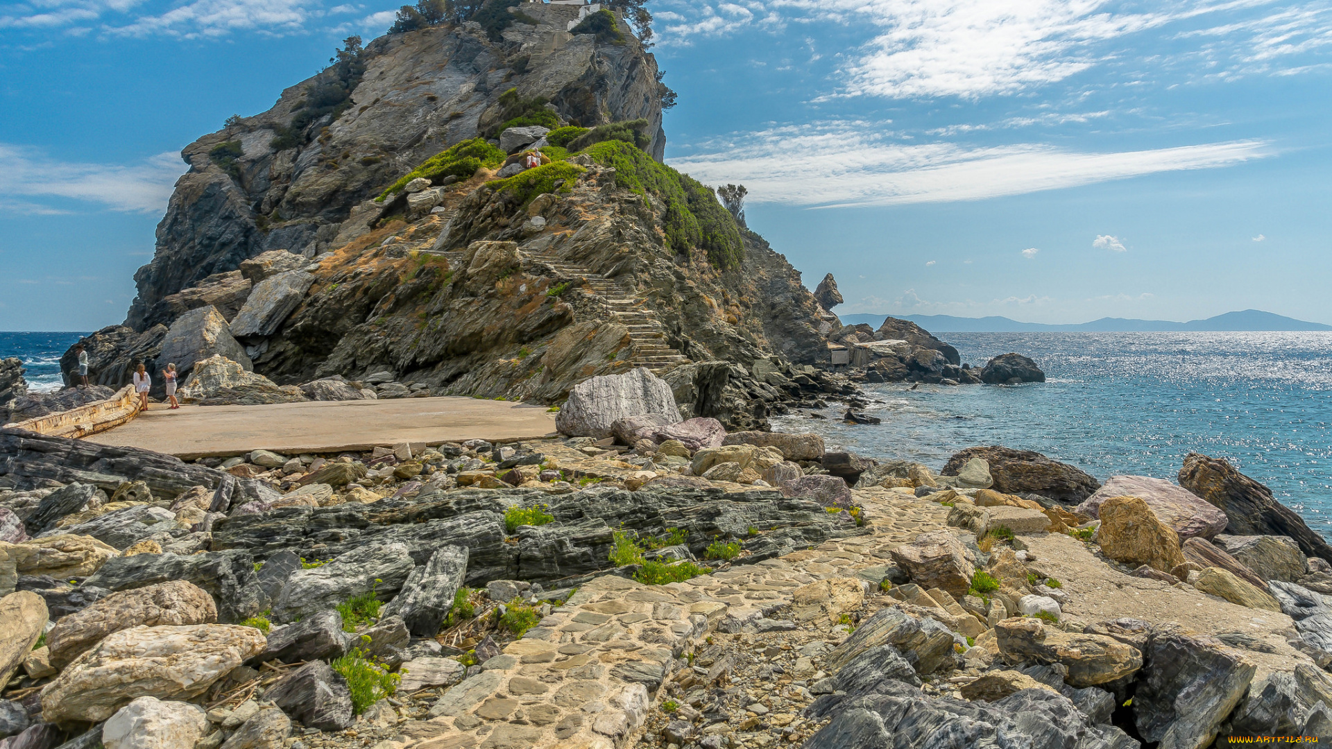 природа, побережье, море, берег