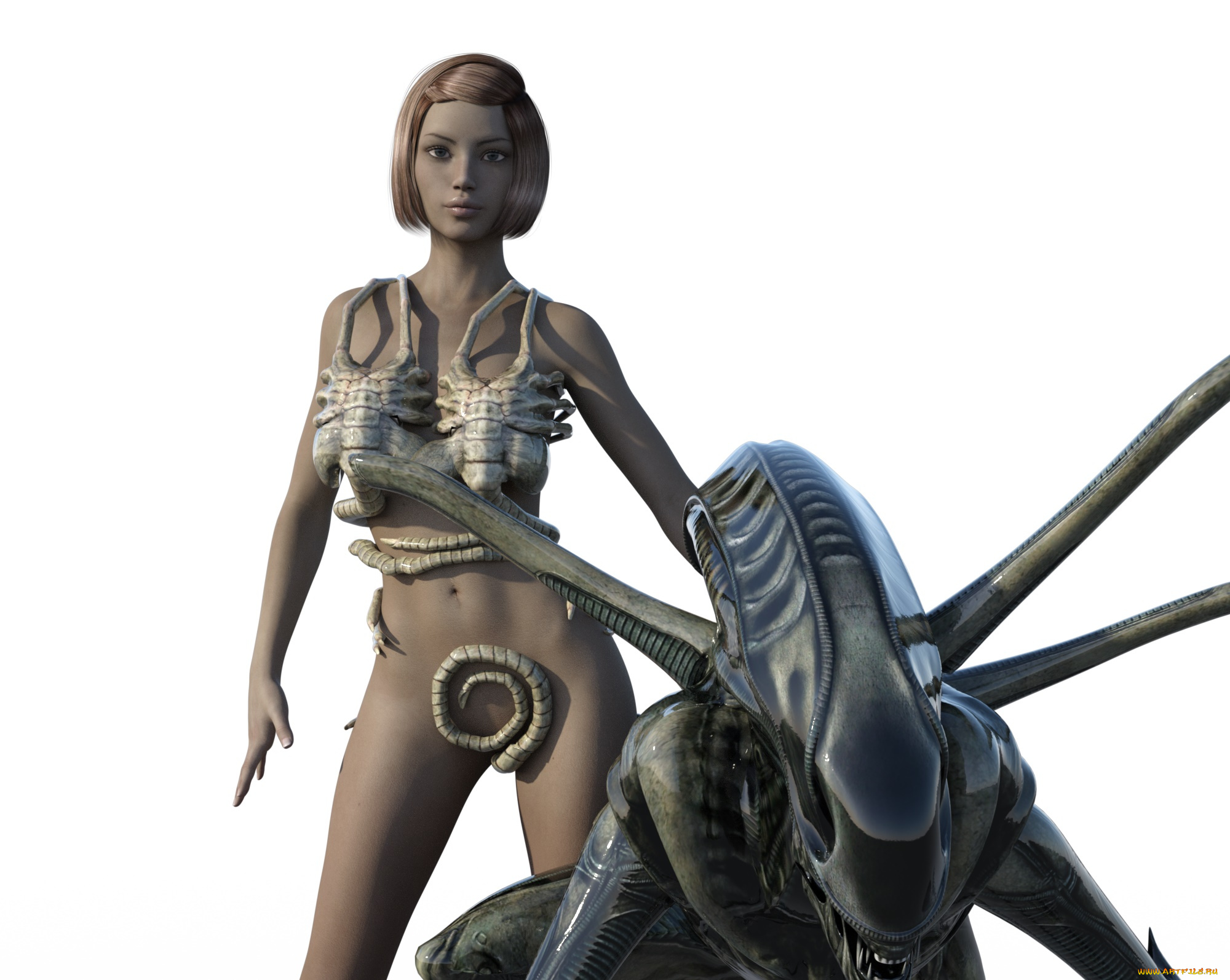 3д, графика, фантазия, , fantasy, девушка, взгляд, фон