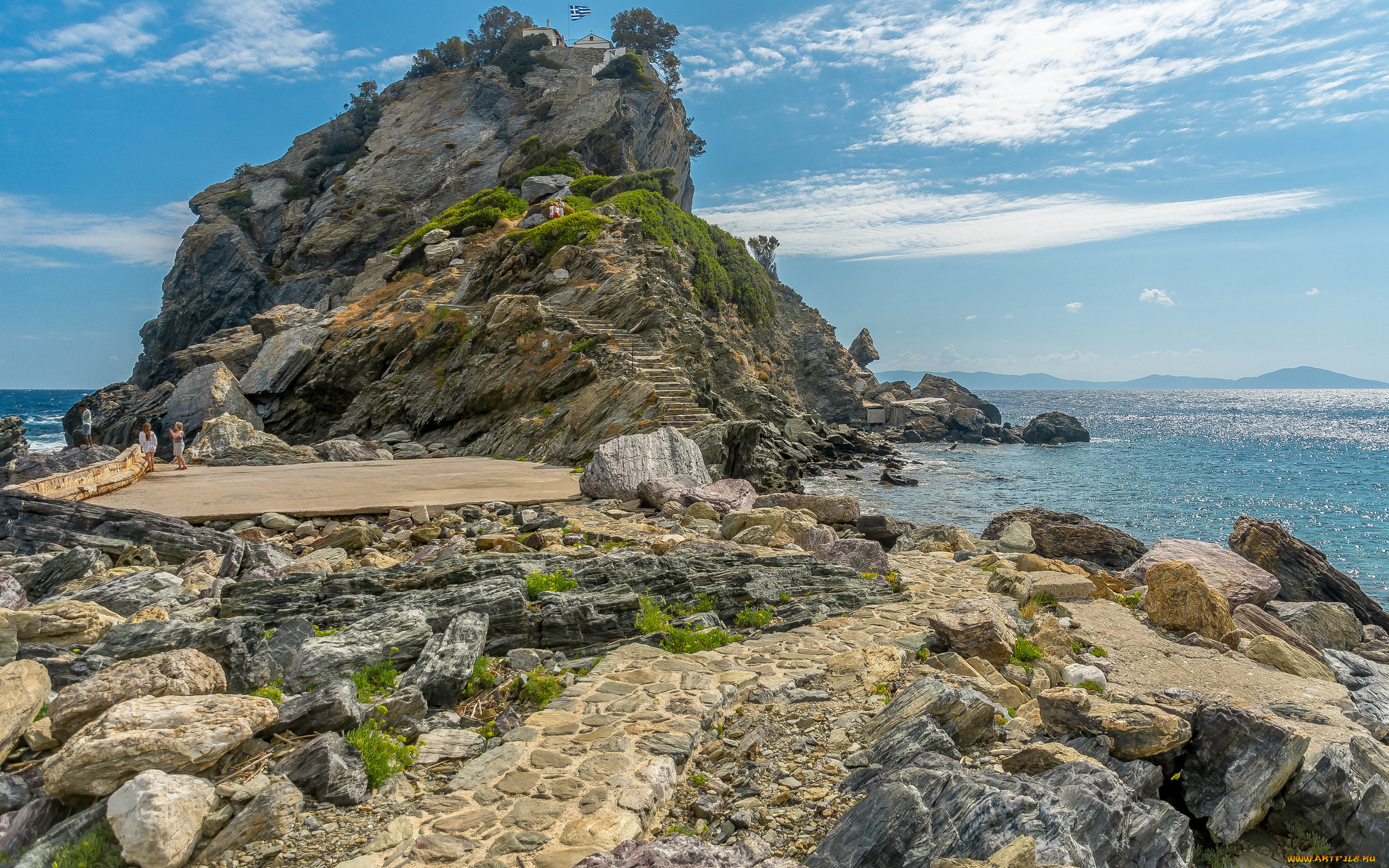 природа, побережье, море, берег