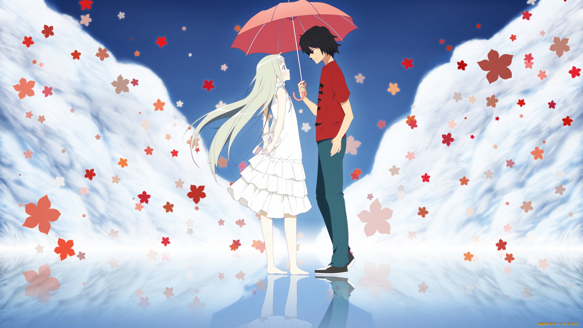 аниме, anohana, двое
