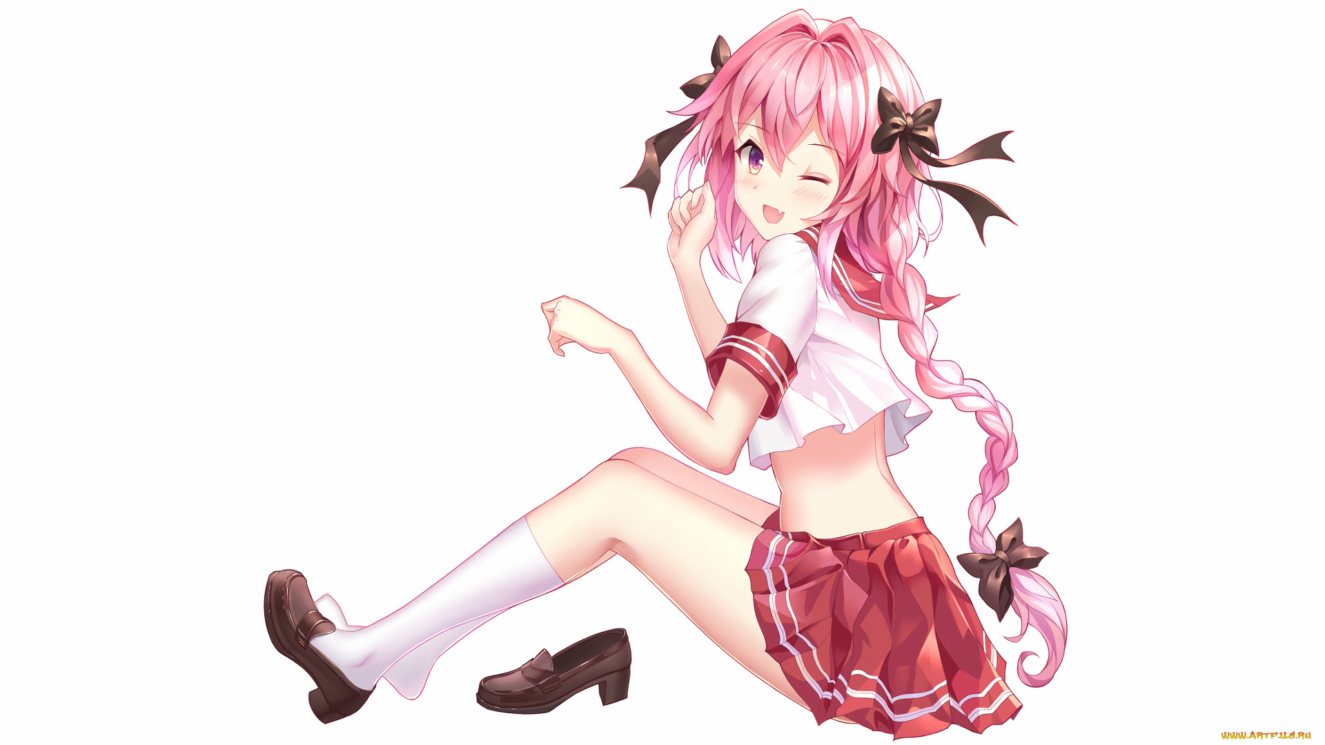 аниме, fate, stay, night, девушка, взгляд, фон