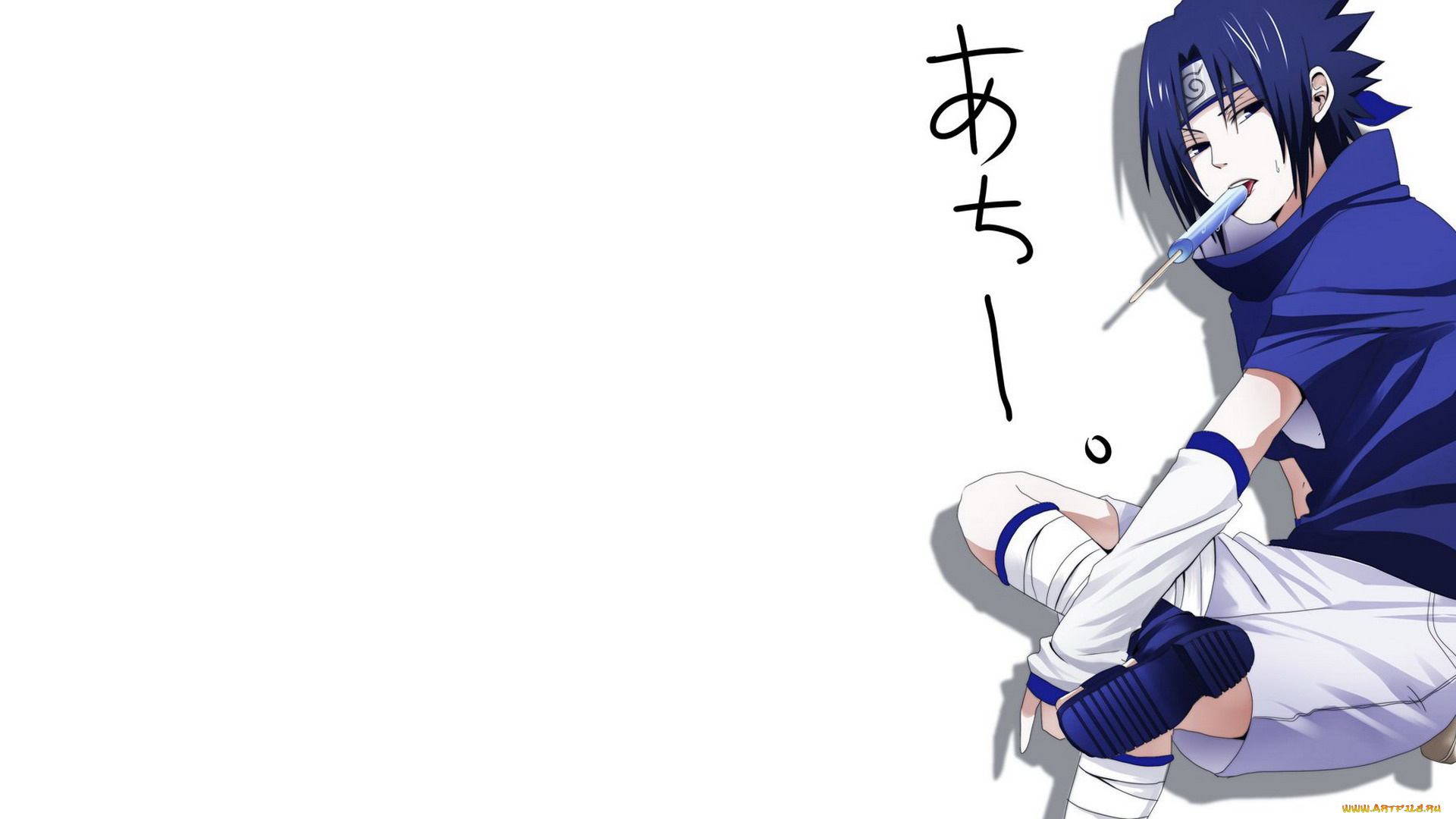 аниме, naruto, шиноби, мороженое, учиха, саске