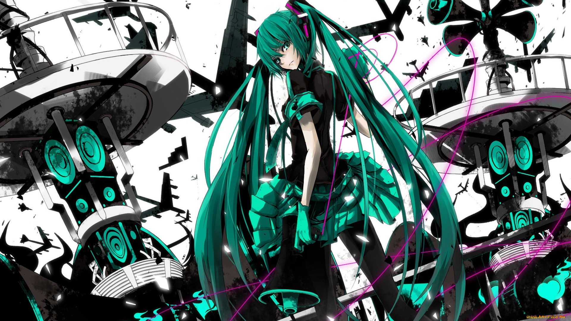 аниме, vocaloid, девушка