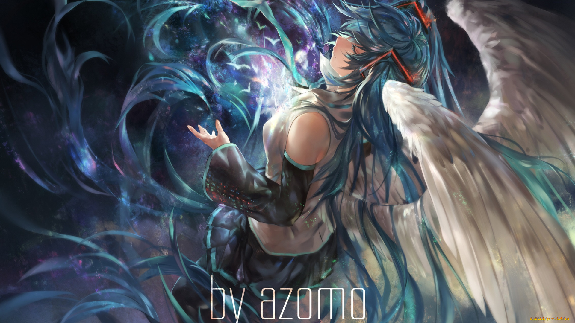 аниме, vocaloid, девушка