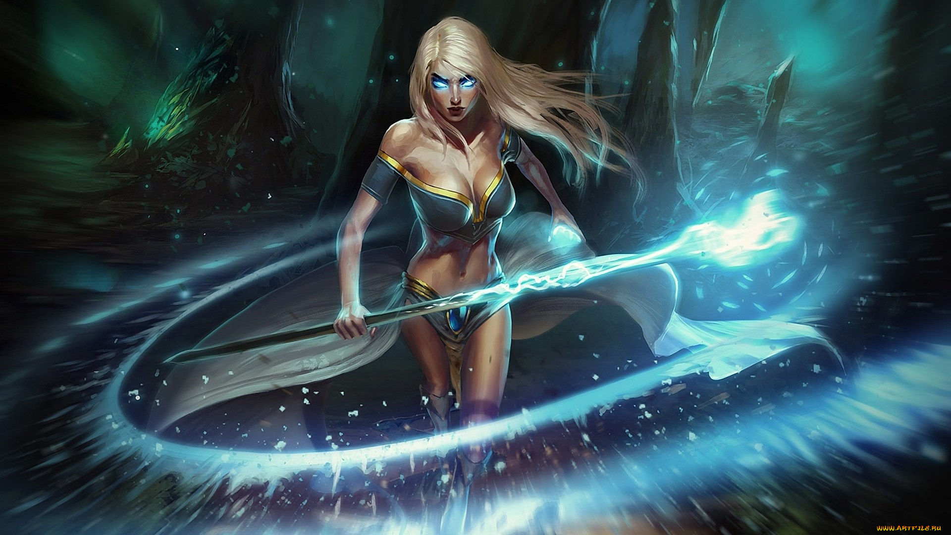 фэнтези, магия, девушка, ведьма, арт