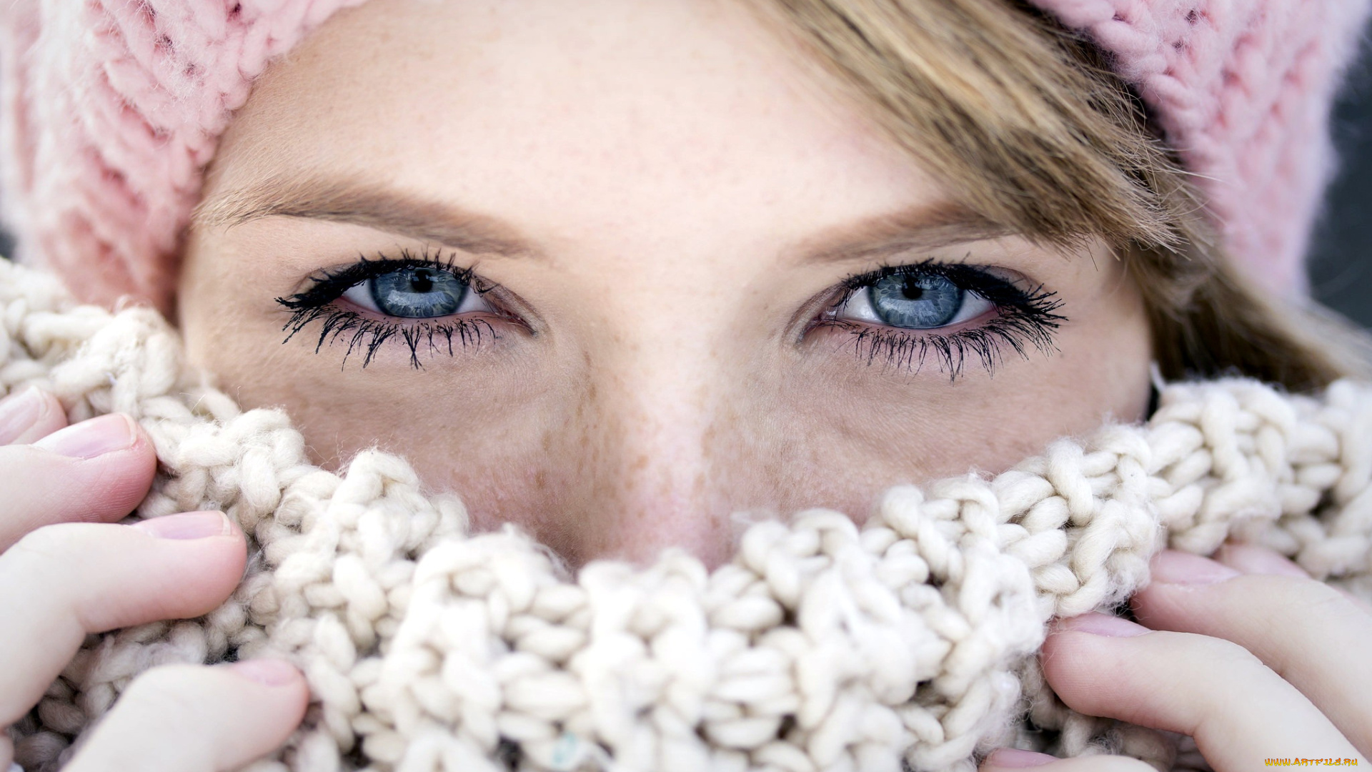 разное, глаза, шарф, серые