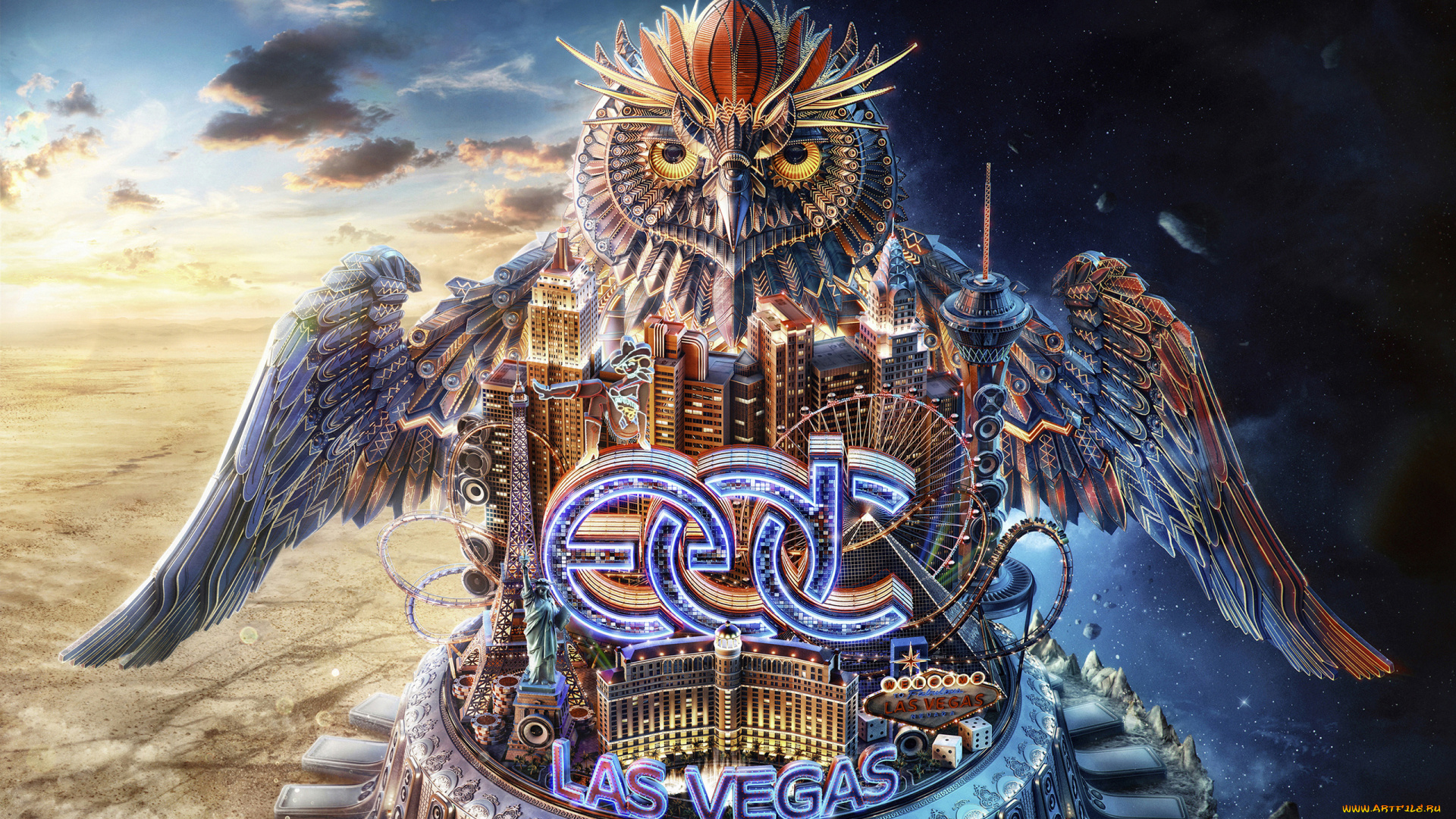 разное, компьютерный, дизайн, electric, daisy, carnival, las, vegas